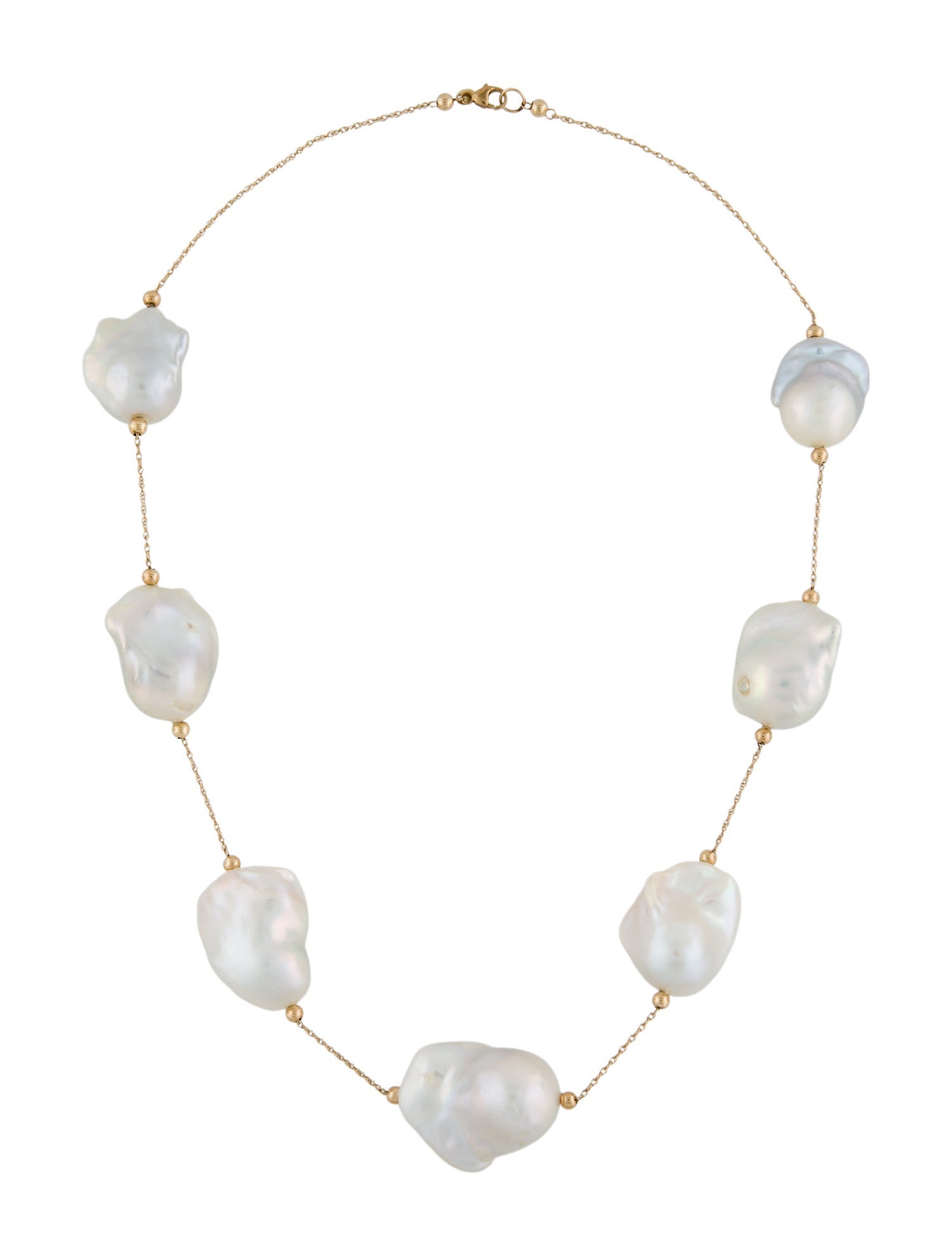 Necklace 14K Pearl Station