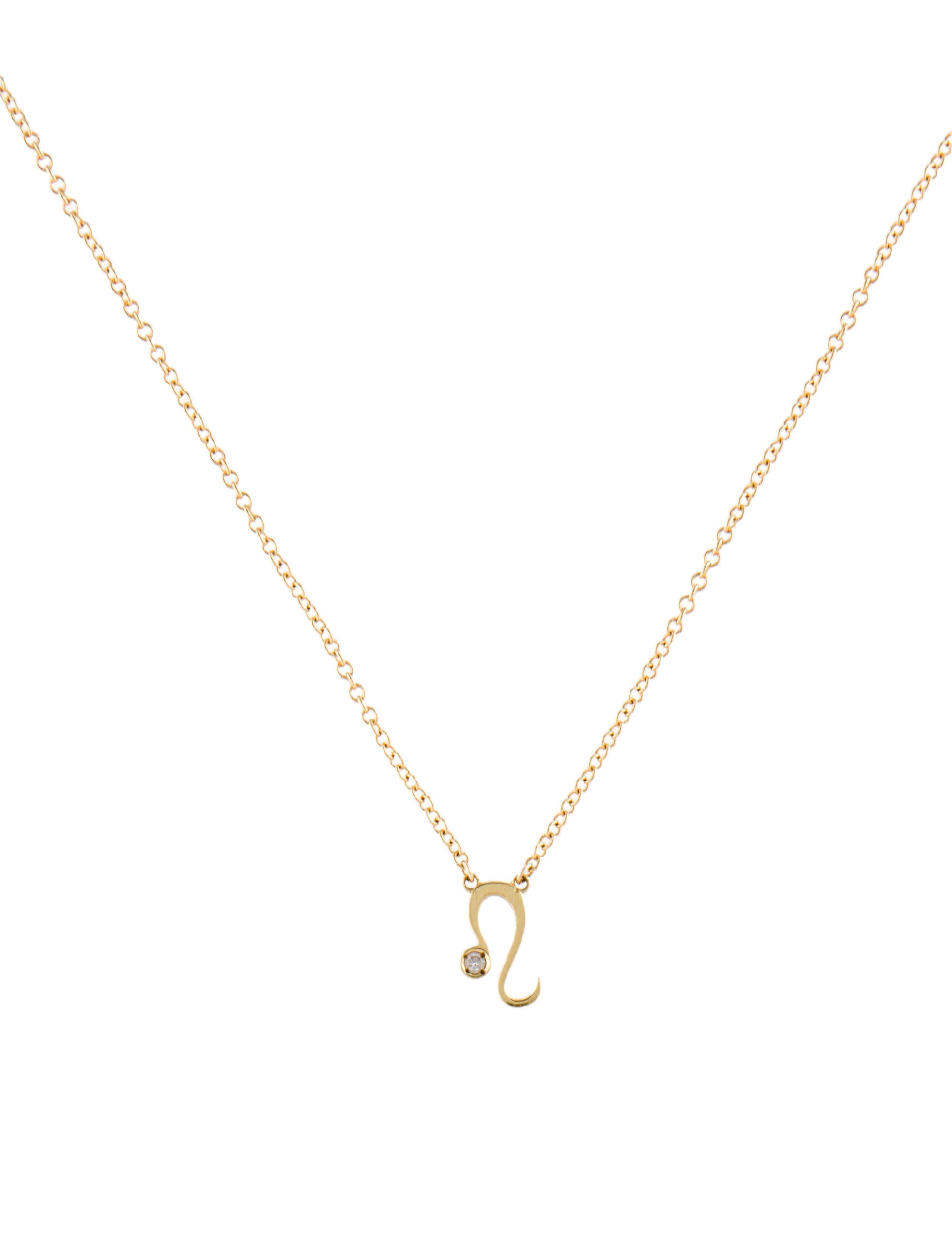 Necklace 18K Diamond Leo Zodiac Pendant