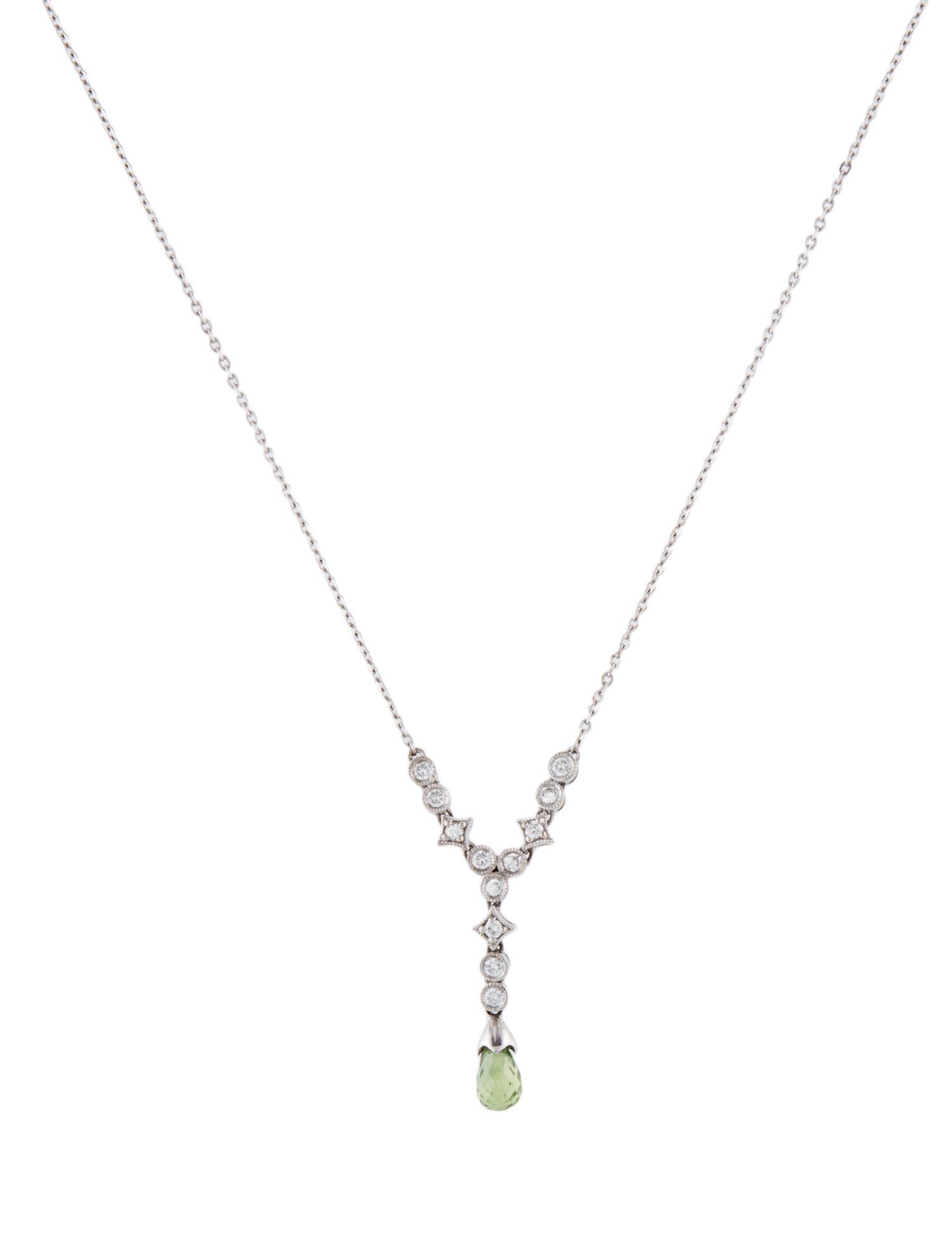 Necklace 18K Sapphire & Diamond Pendant