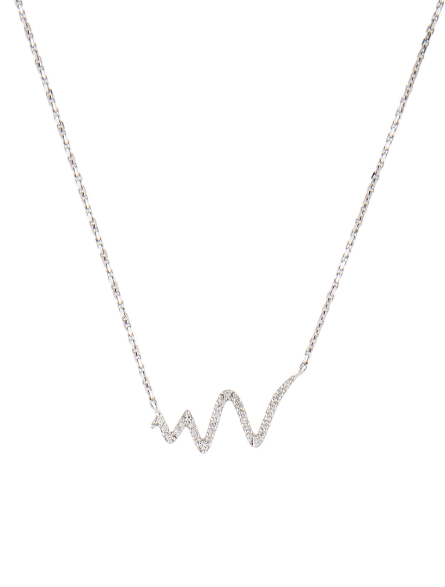 Necklace 14K Diamond Soundwave Station