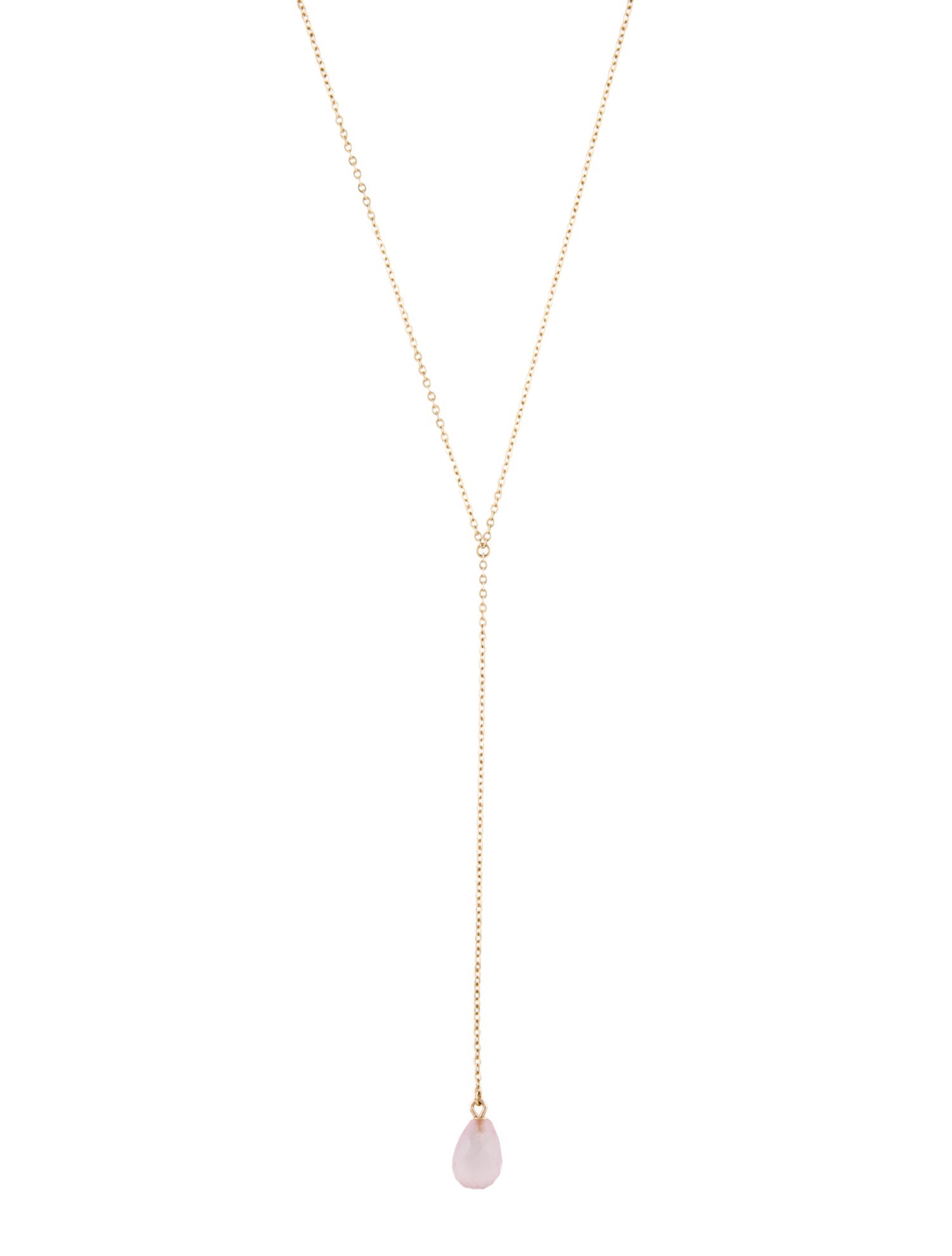 Necklace 14K Rose Quartz Lavalier