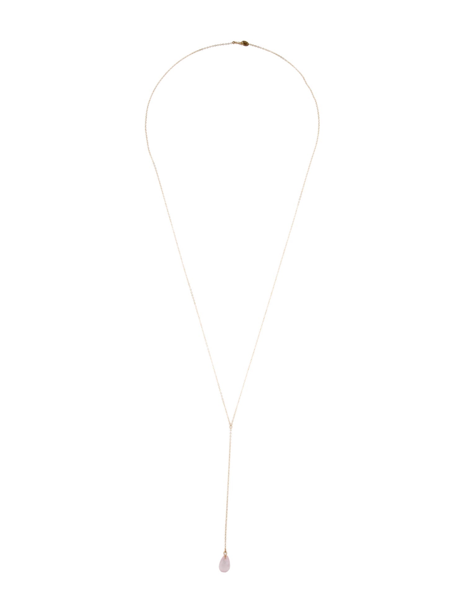 Necklace 14K Rose Quartz Lavalier