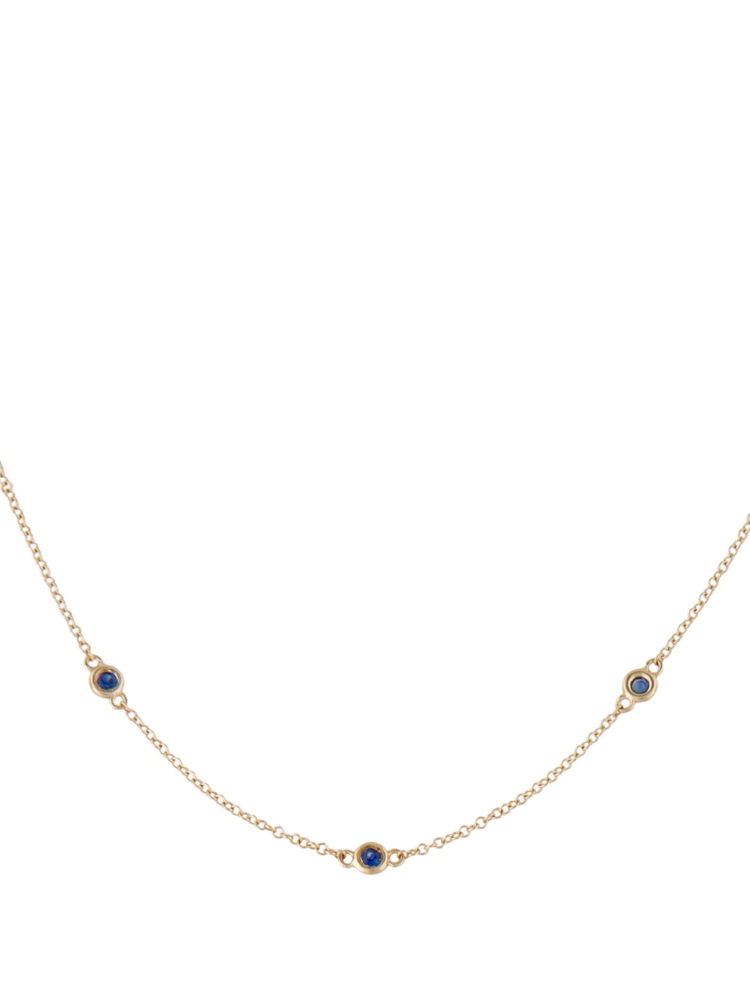 Necklace 14K Sapphire Chain