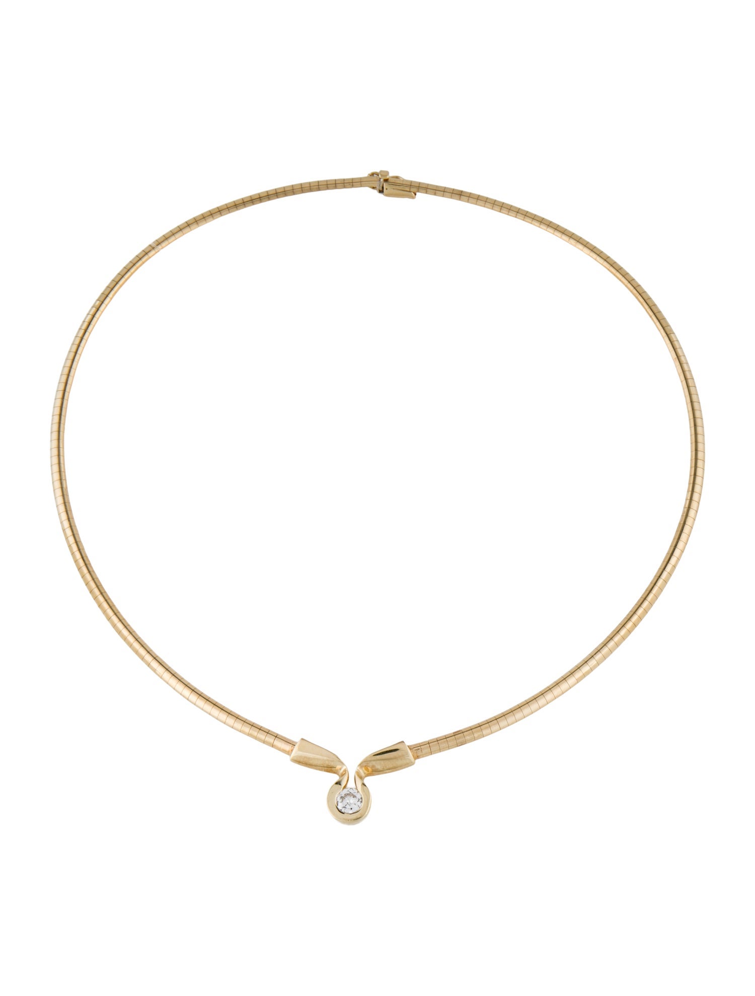 Necklace 14K Diamond Omega Chain Collar