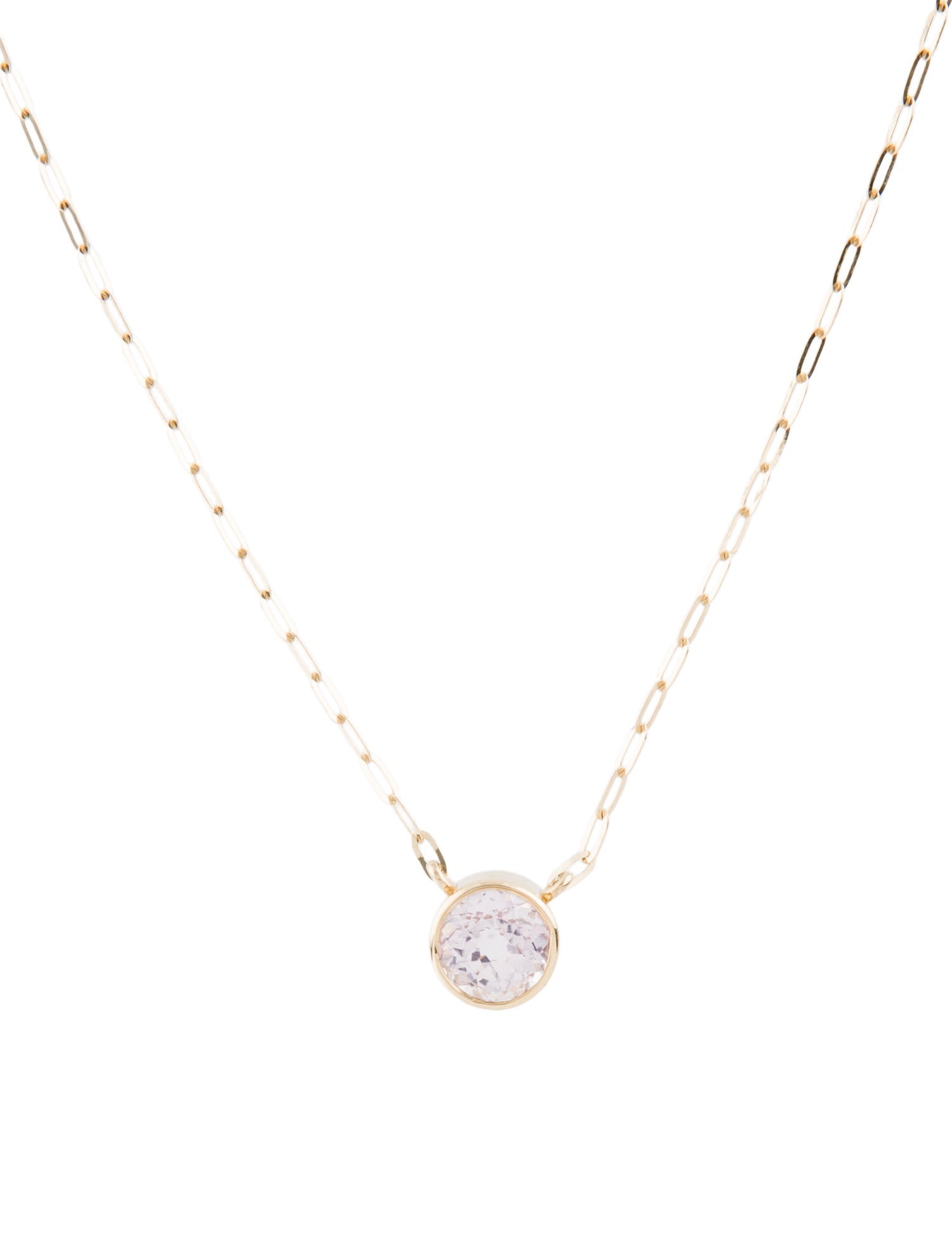 Necklace 14K Kunzite Pendant Necklace