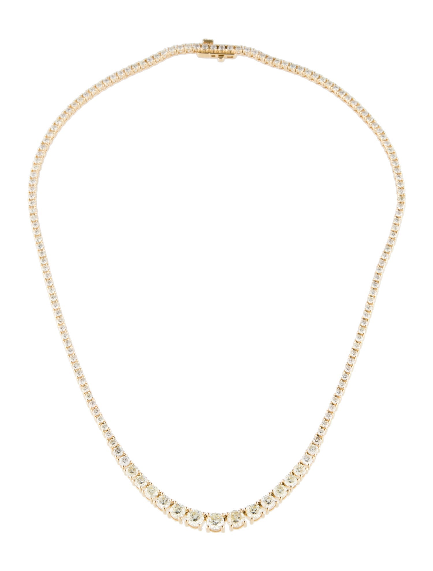 Necklace 14K 7.60ctw Diamond Graduated Tennis