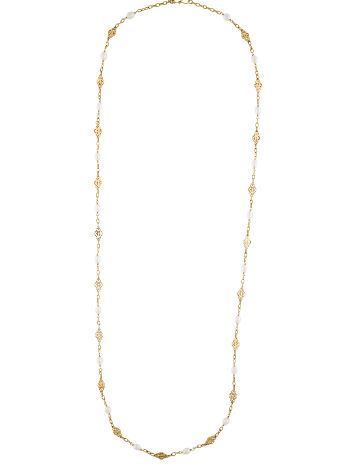 Necklace 18K Pearl & Diamond Station