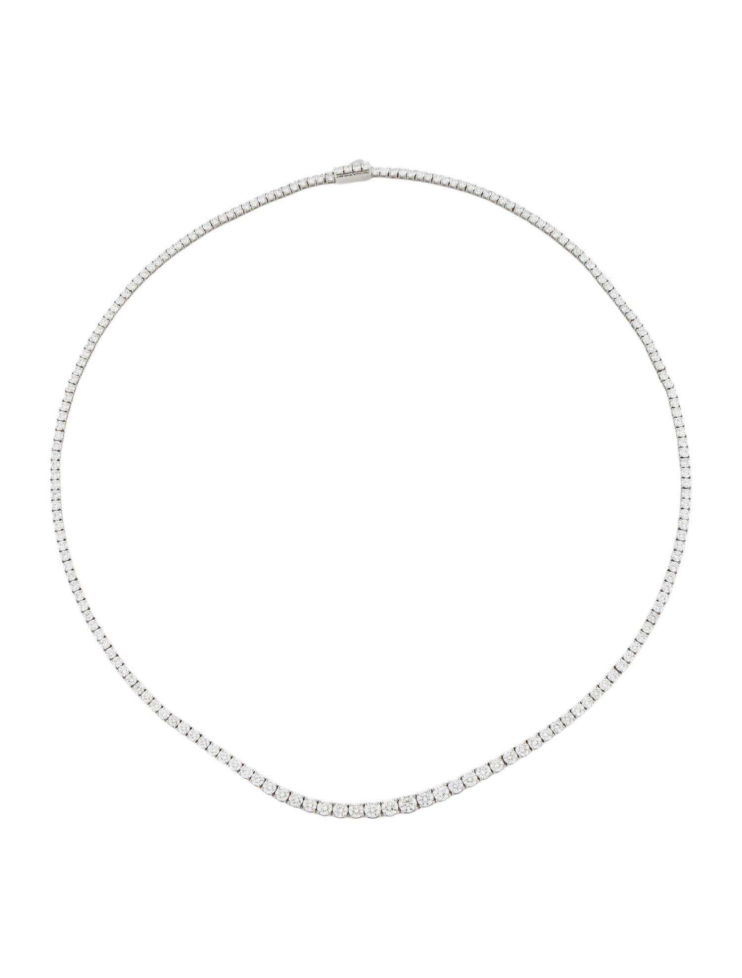 Necklace Platinum 6.65ctw Diamond Graduated Tennis