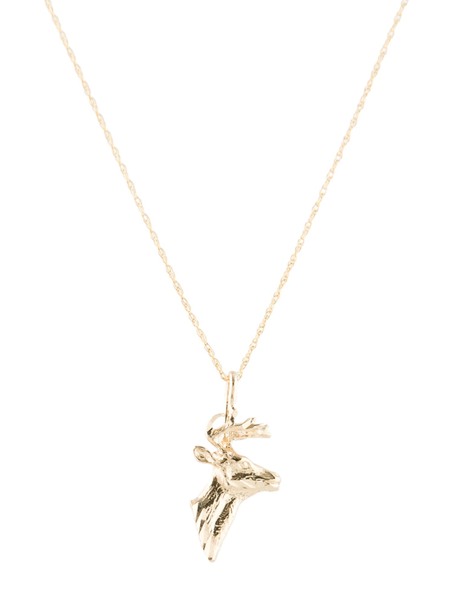 Necklace 14K Buck Pendant