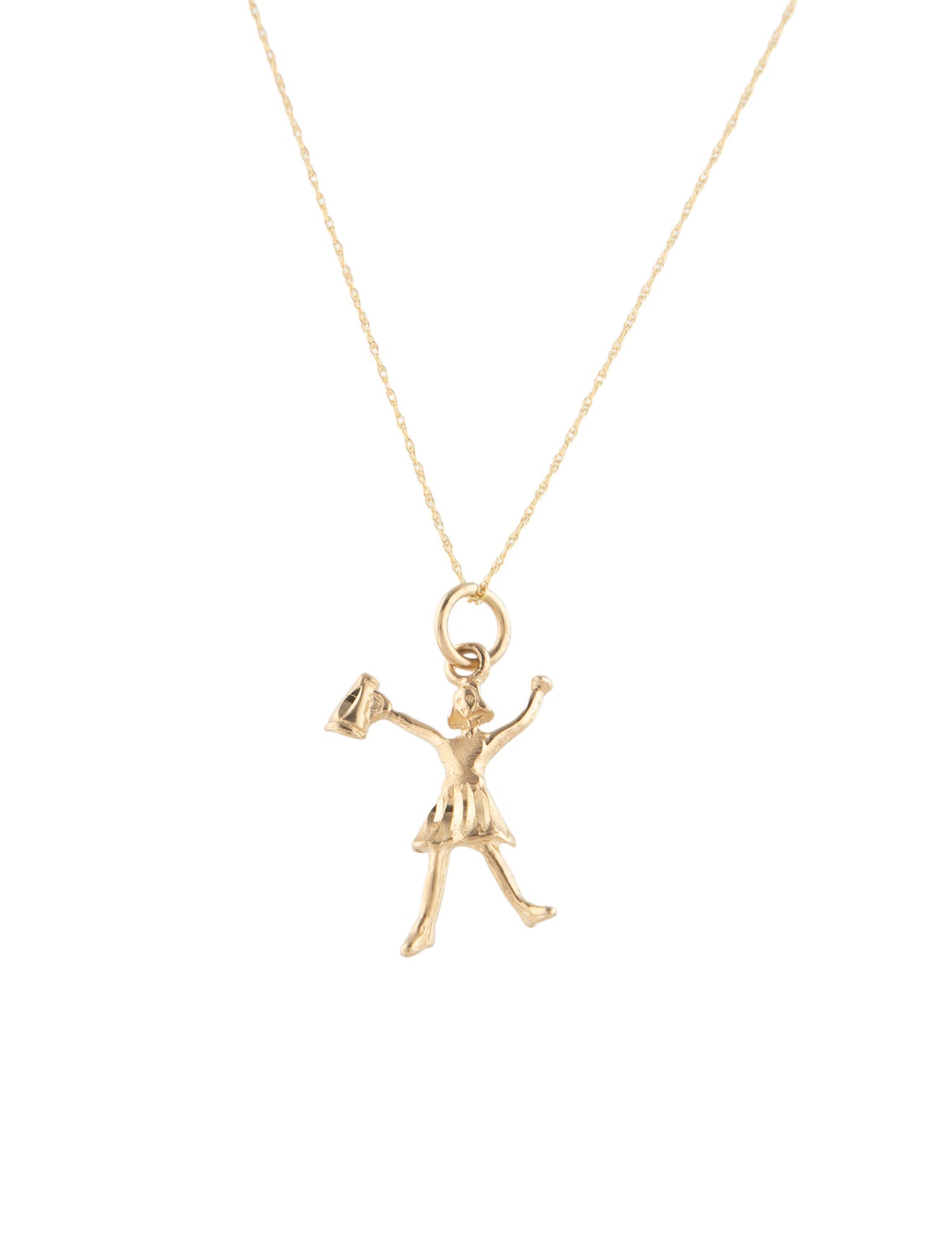 Necklace 14K Cheerleader Pendant