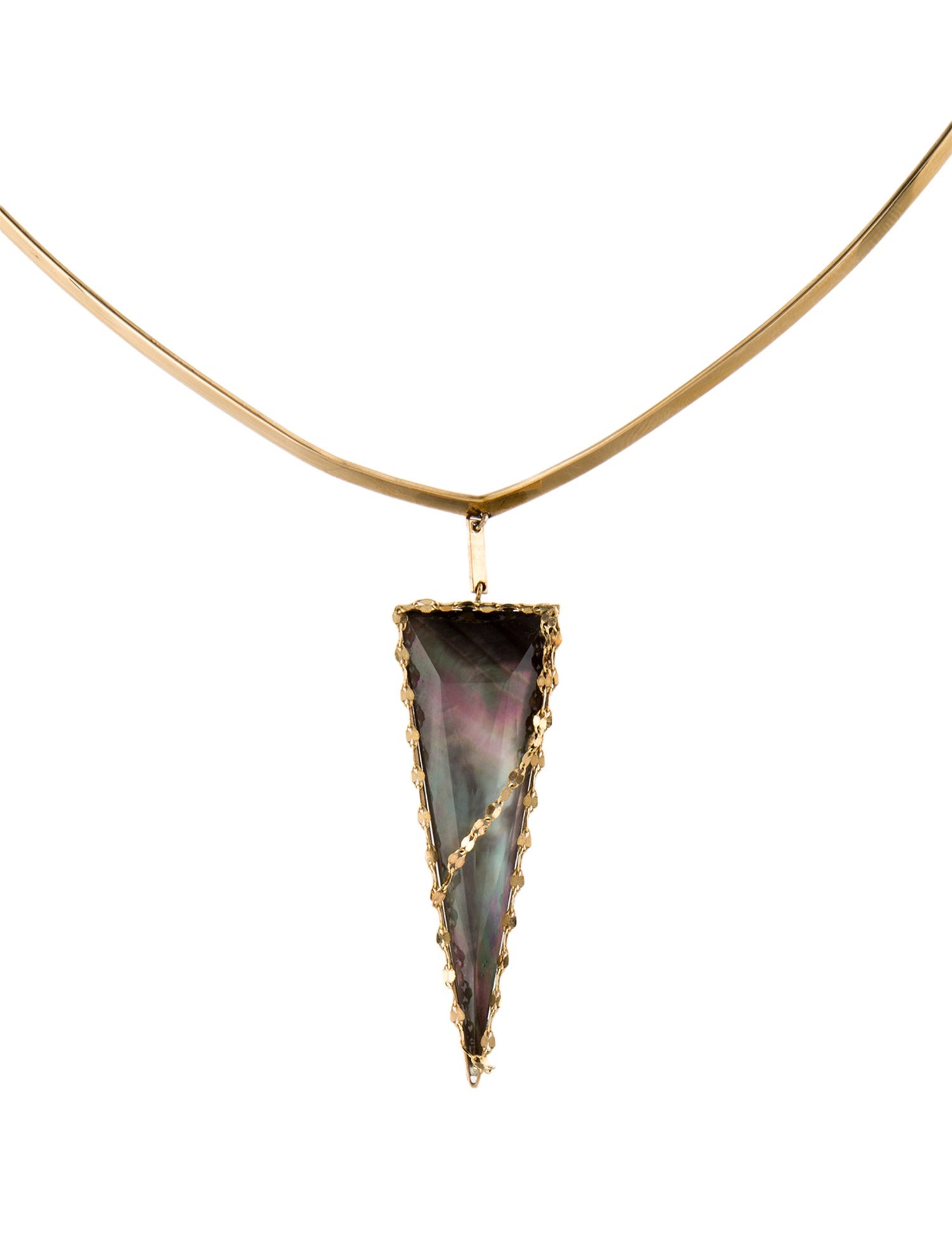 Lana Jewelry 14K Mother of Pearl & Quartz Doublet Mystiq Pendant Necklace