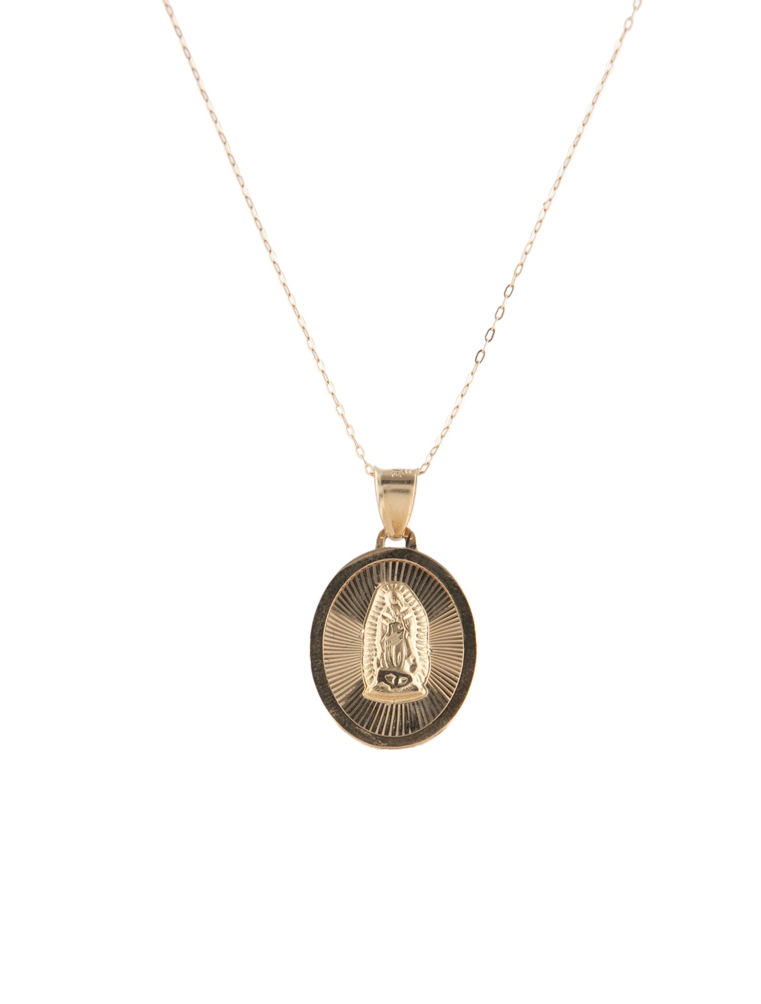 Necklace 14K Mother Mary Pendant