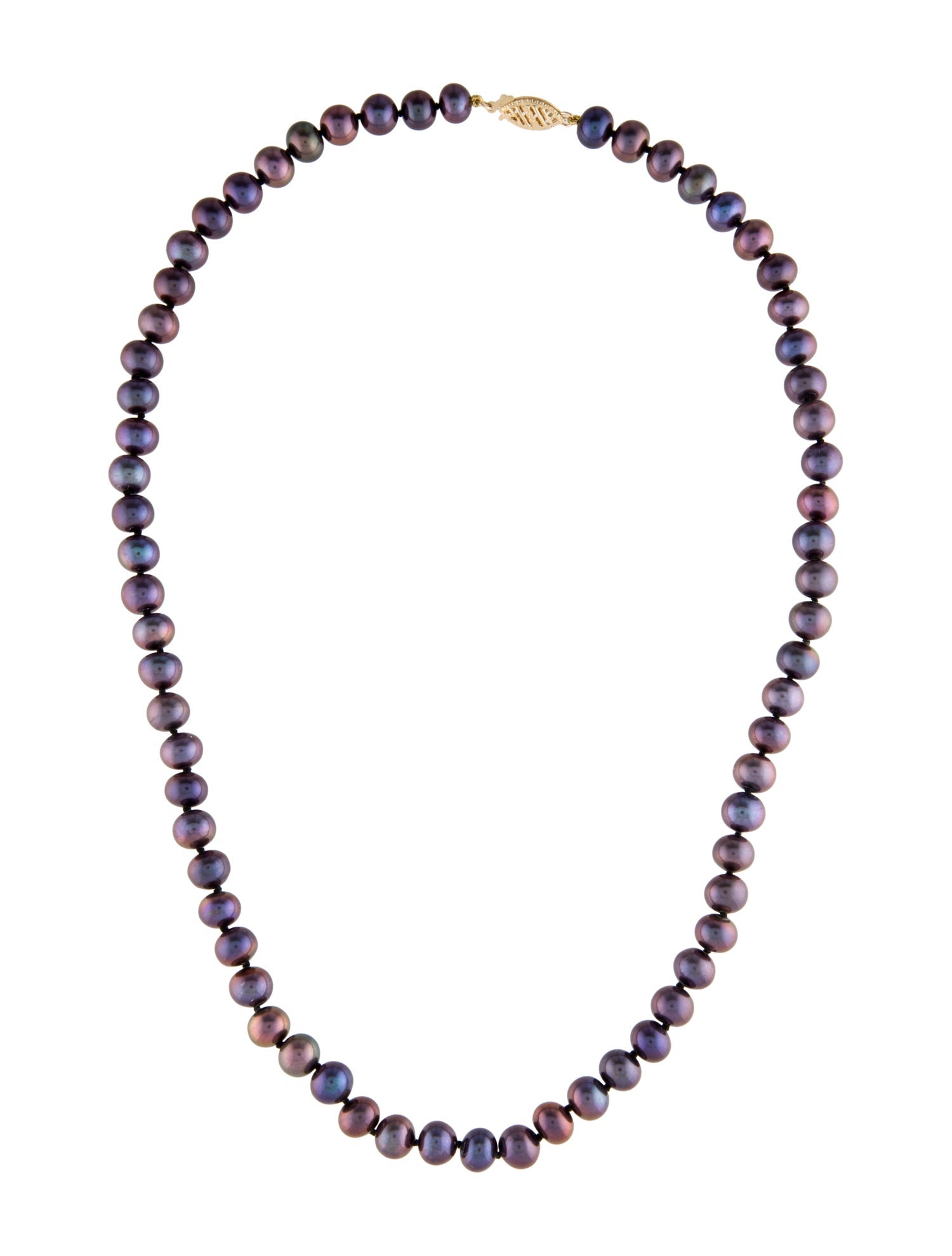 Necklace 14K Dyed Pearl Bead Strand