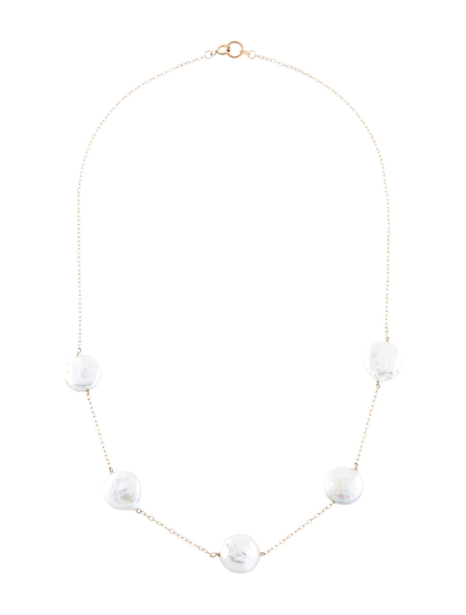 Necklace 10K Pearl Coin Station