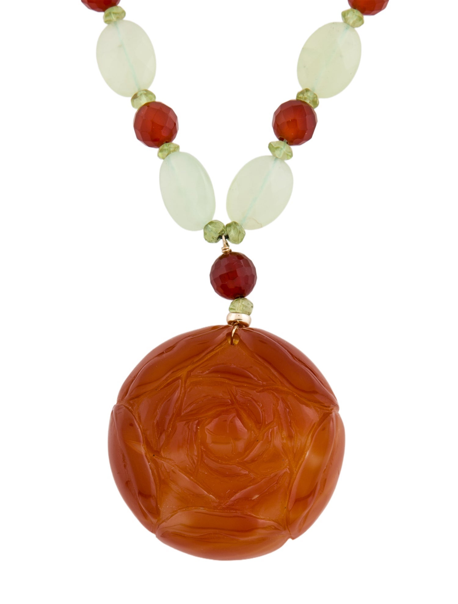 Necklace Zoe B 14K Multistone Bead Pendant Necklace