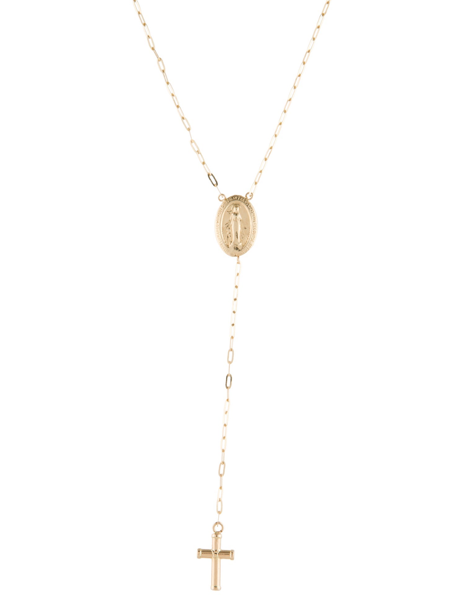 Necklace 14K Rosary Lavalier