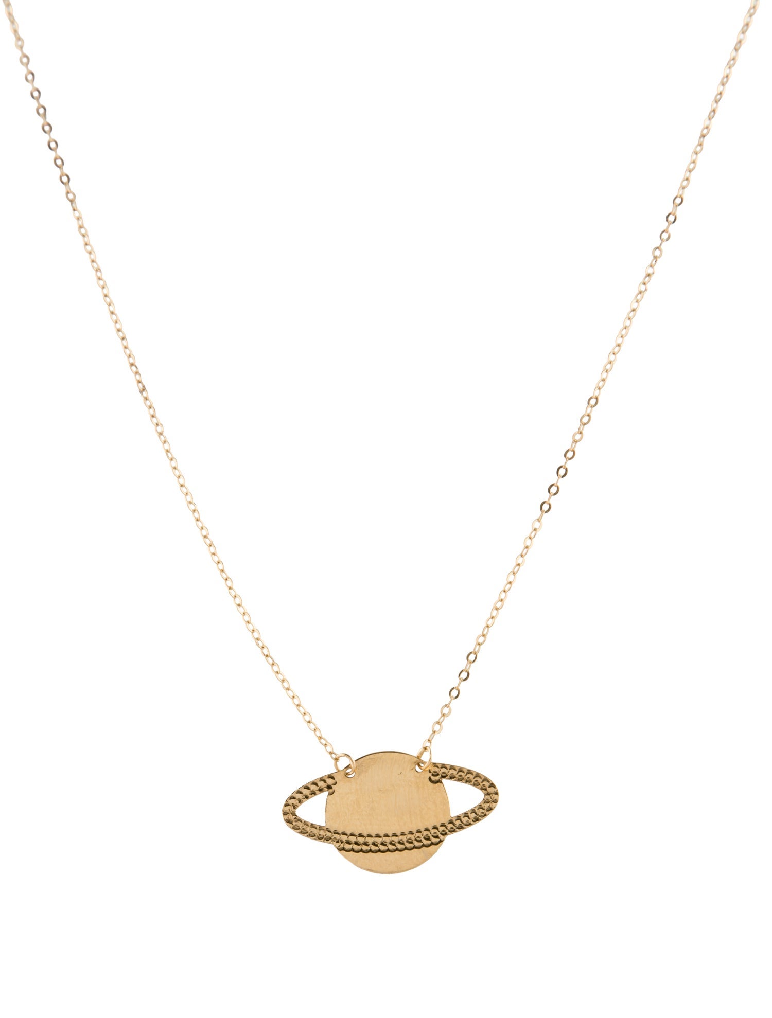 Necklace 14K Saturn Pendant