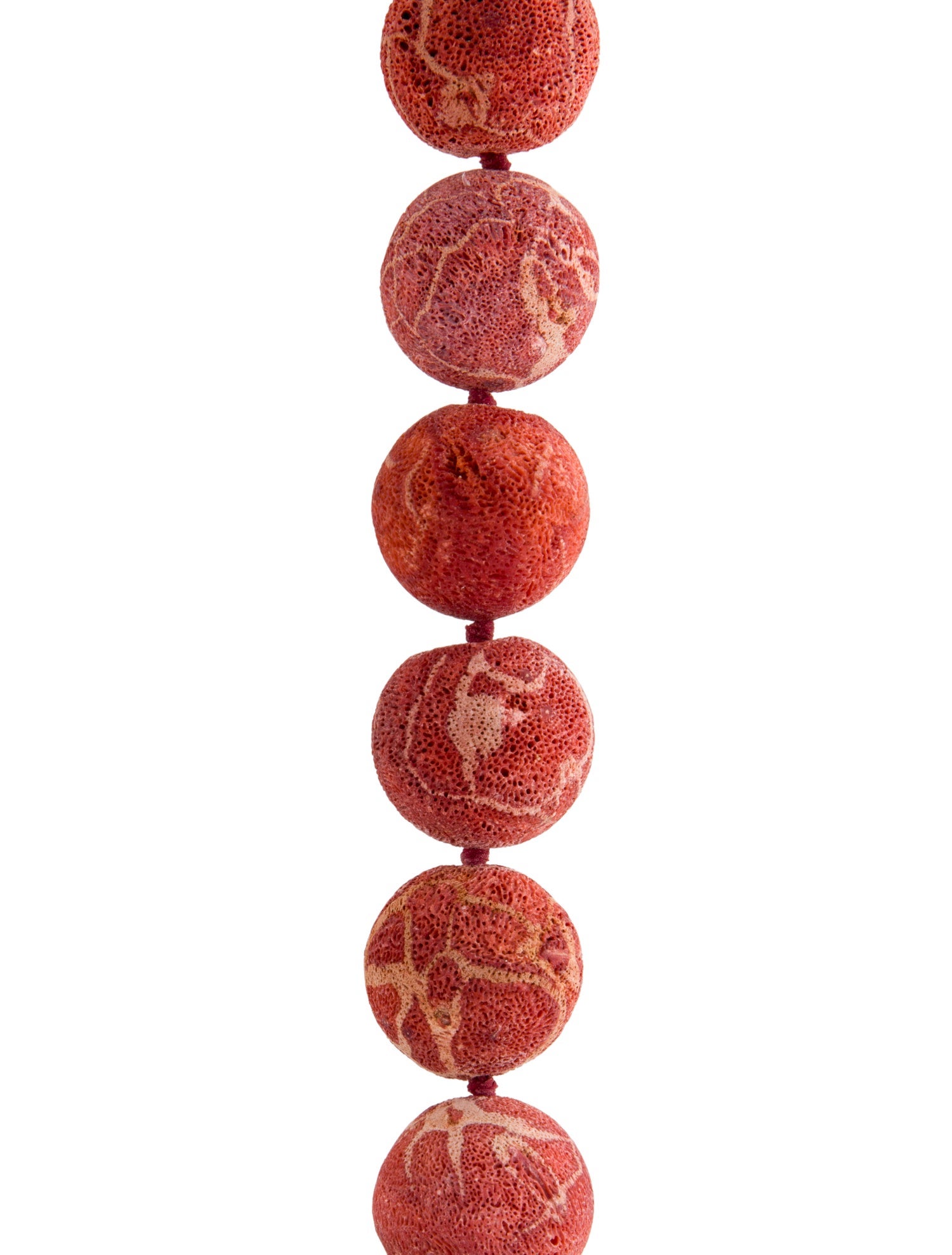 Necklace 14K Sponge Coral Bead Strand