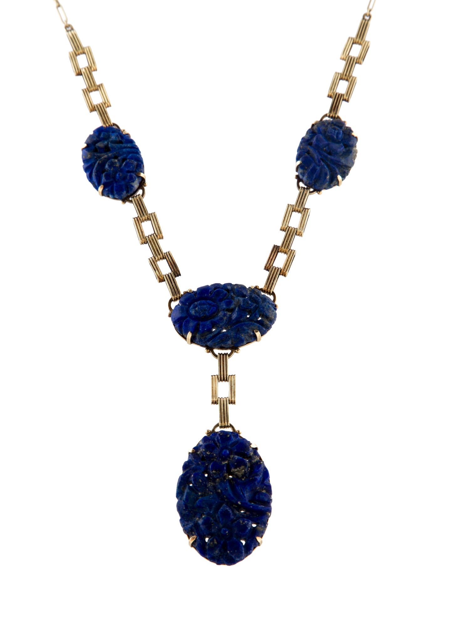 Necklace 14K Lapis Lazuli Collar Pendant