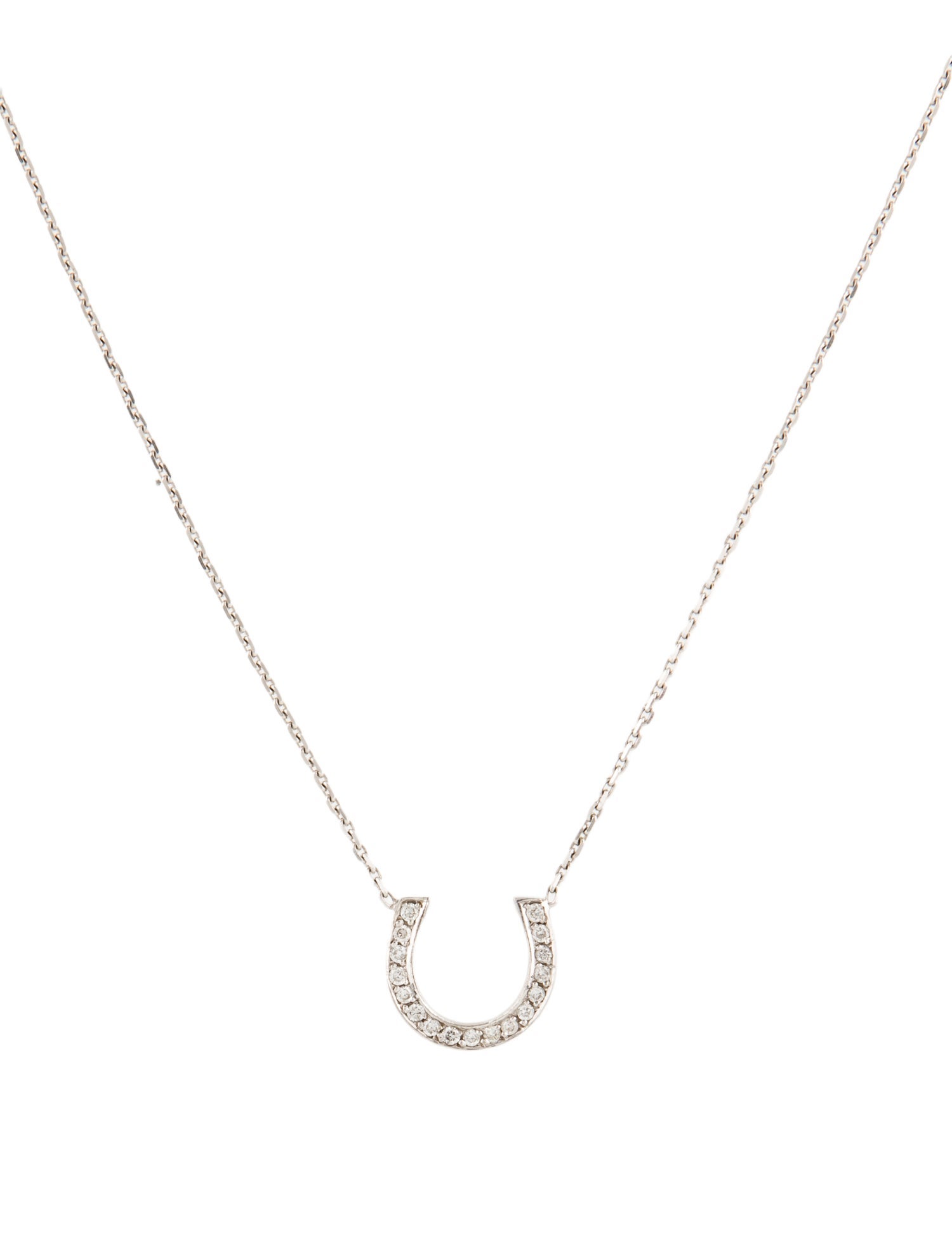 Necklace 14K Diamond Horseshoe Pendant