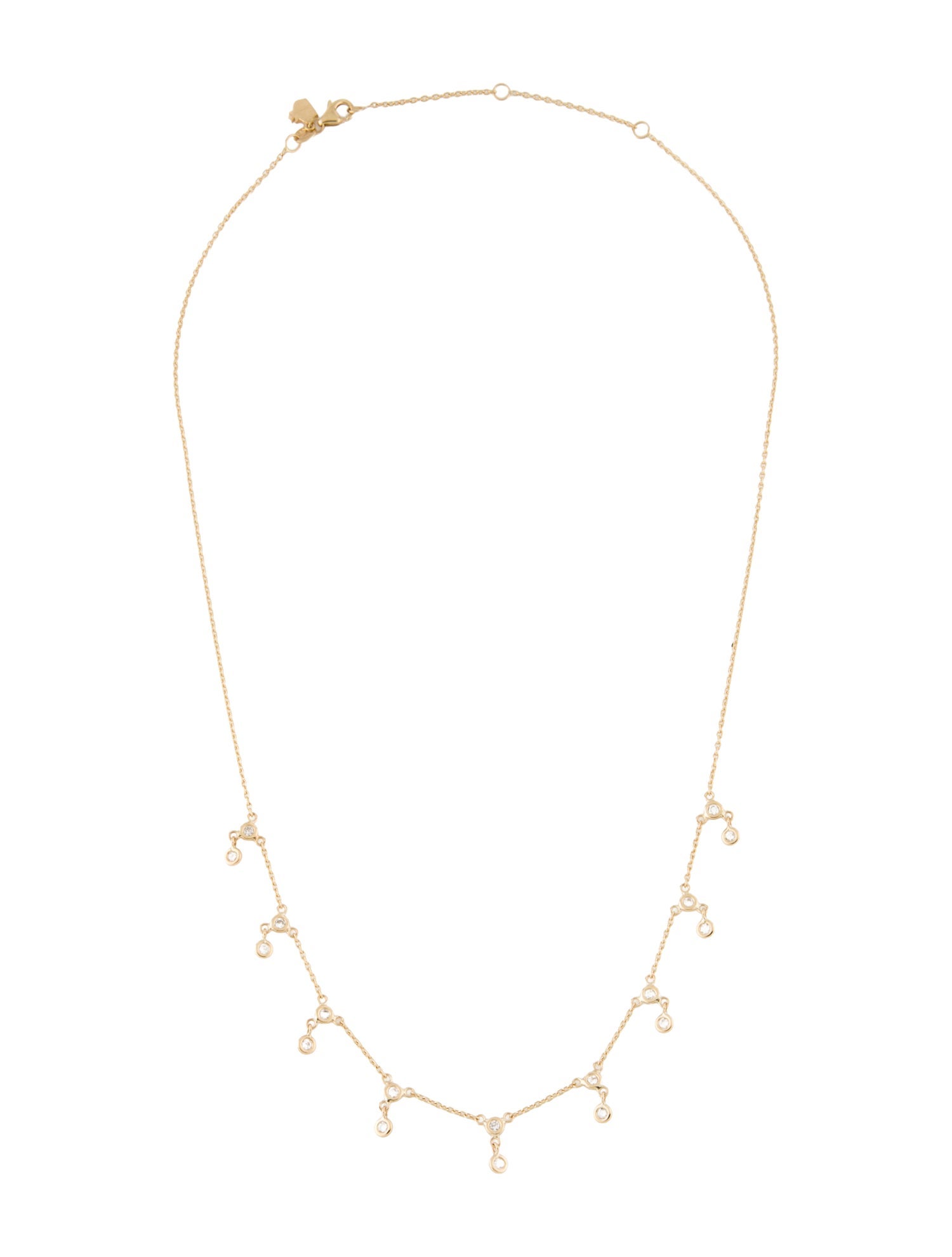 Necklace Henri Noel 14K Diamond Drop Station