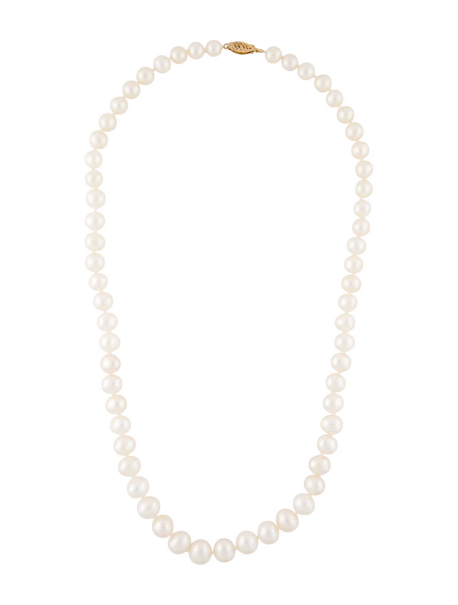 Necklace 14K Graduated Pearl Bead Strand