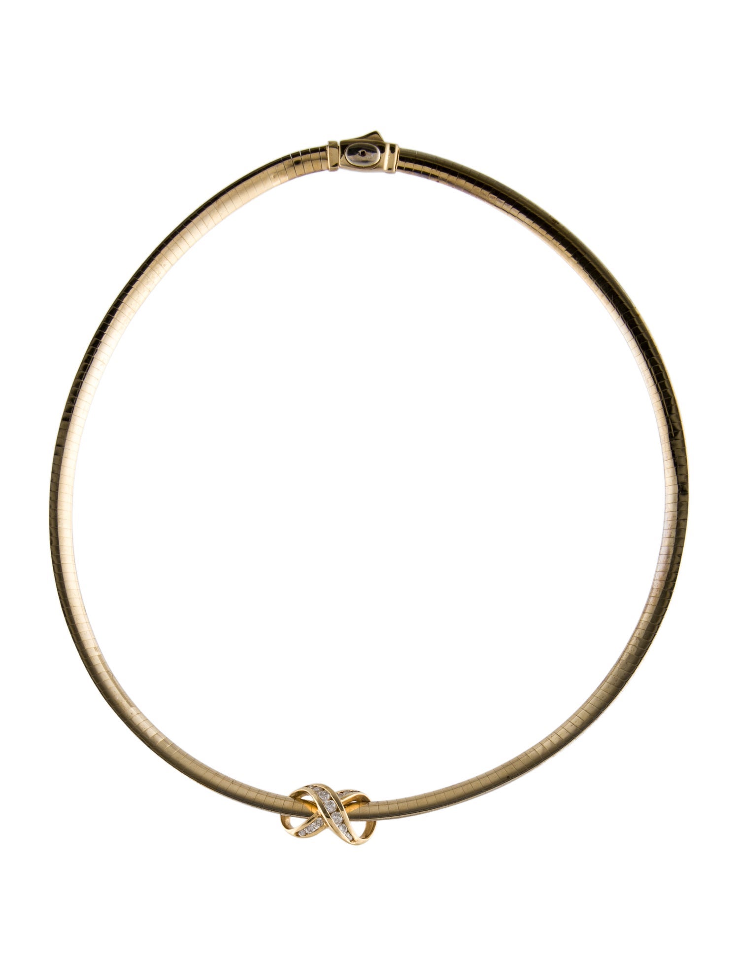 Necklace 14K Diamond Reversible Omega Collar