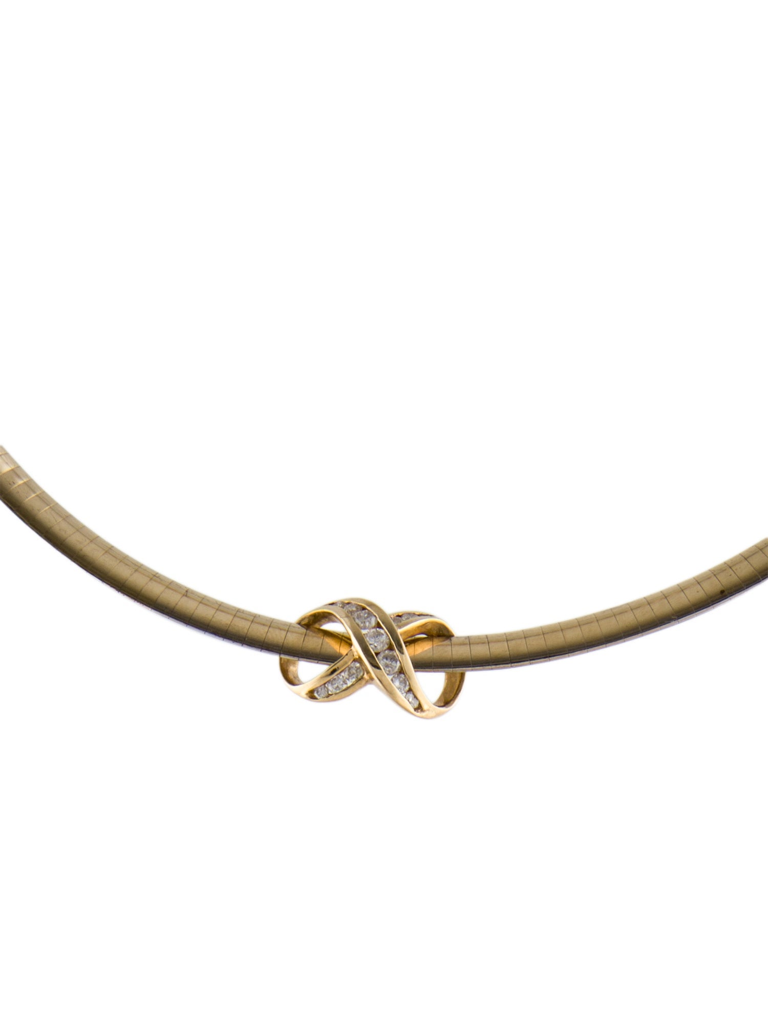 Necklace 14K Diamond Reversible Omega Collar