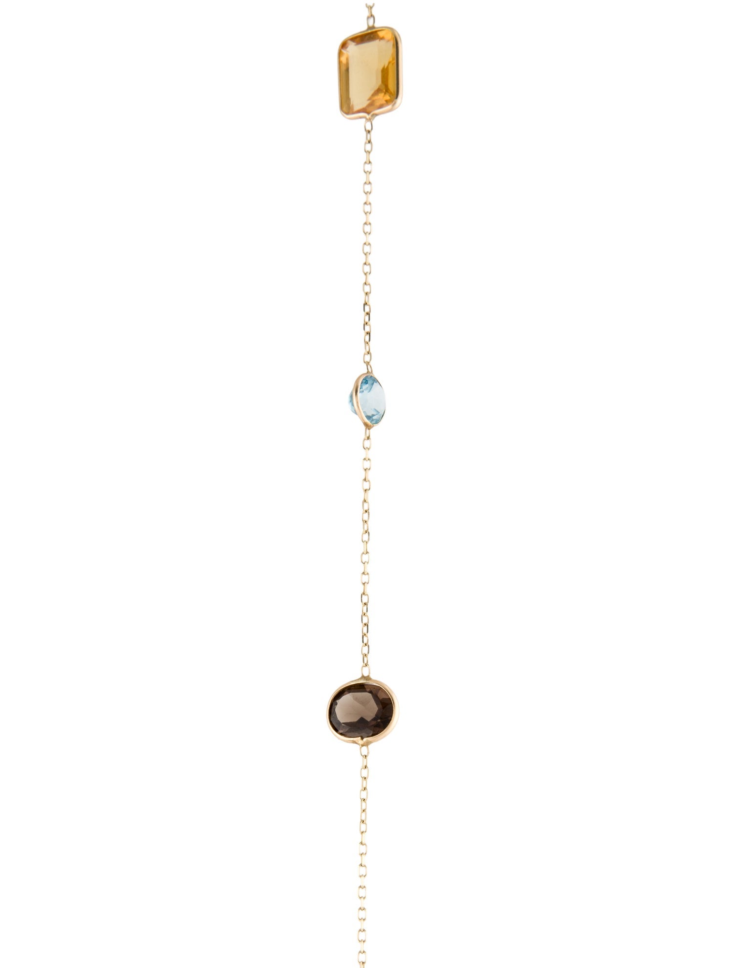 Necklace 14K Multistone Station