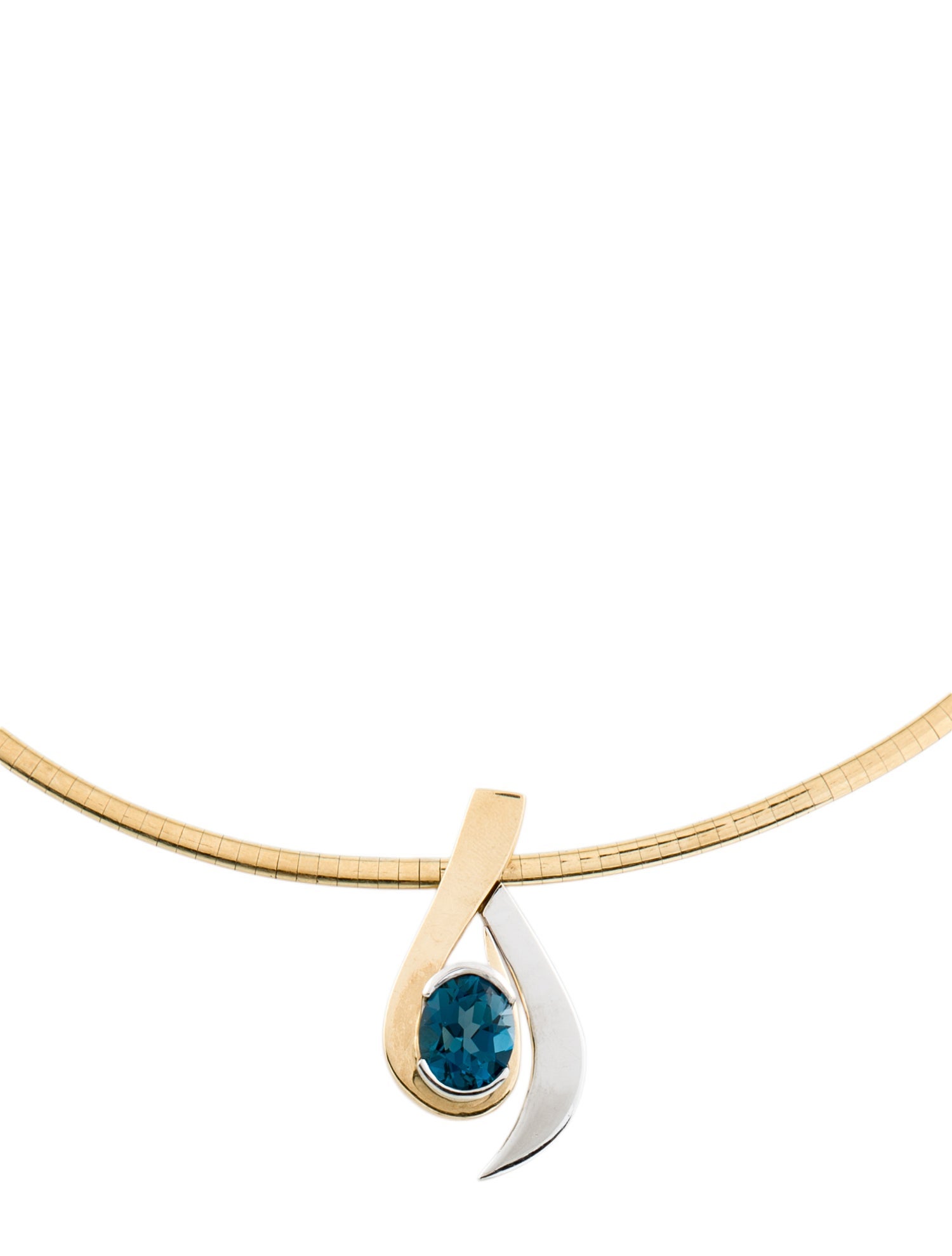 Necklace 14K 4.22ct Topaz Collar