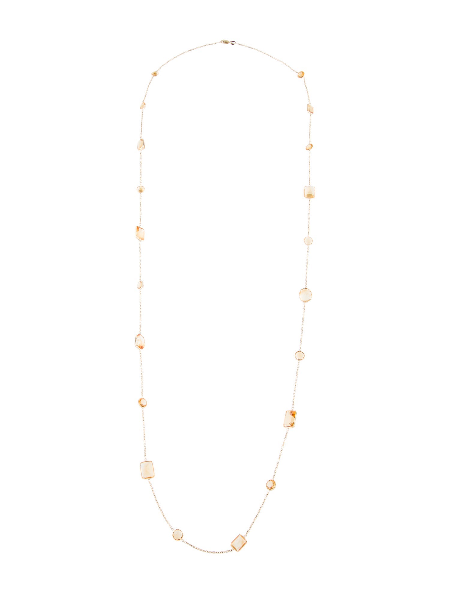 Necklace 14K 29.43ct Citrine Station