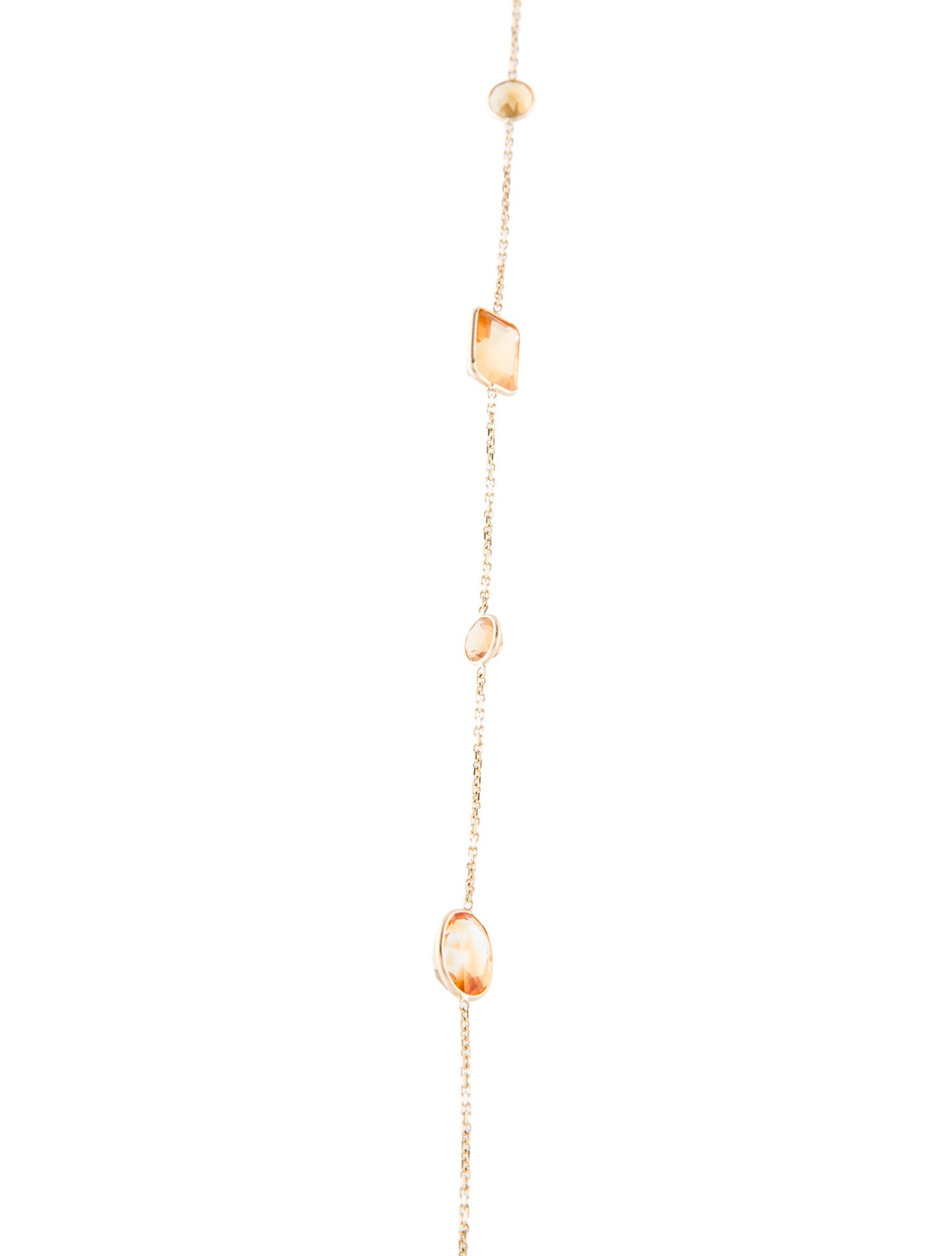 Necklace 14K 29.43ct Citrine Station