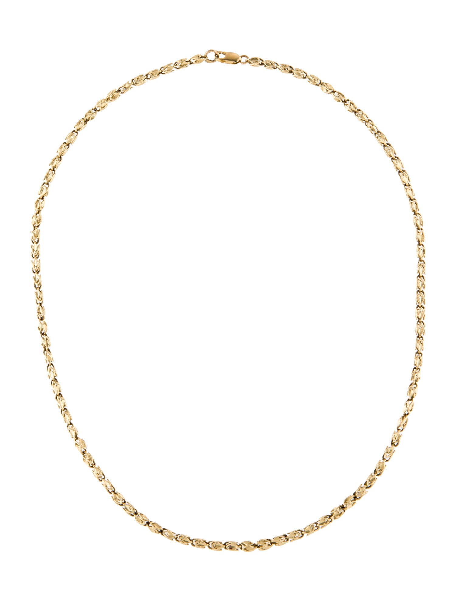 Necklace 14K Tulip Pattern Chain
