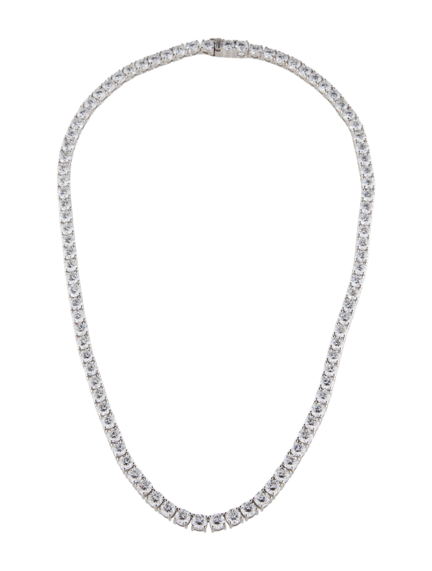 Necklace 14K 33.12ctw Lab-Grown Diamond Tennis Necklace