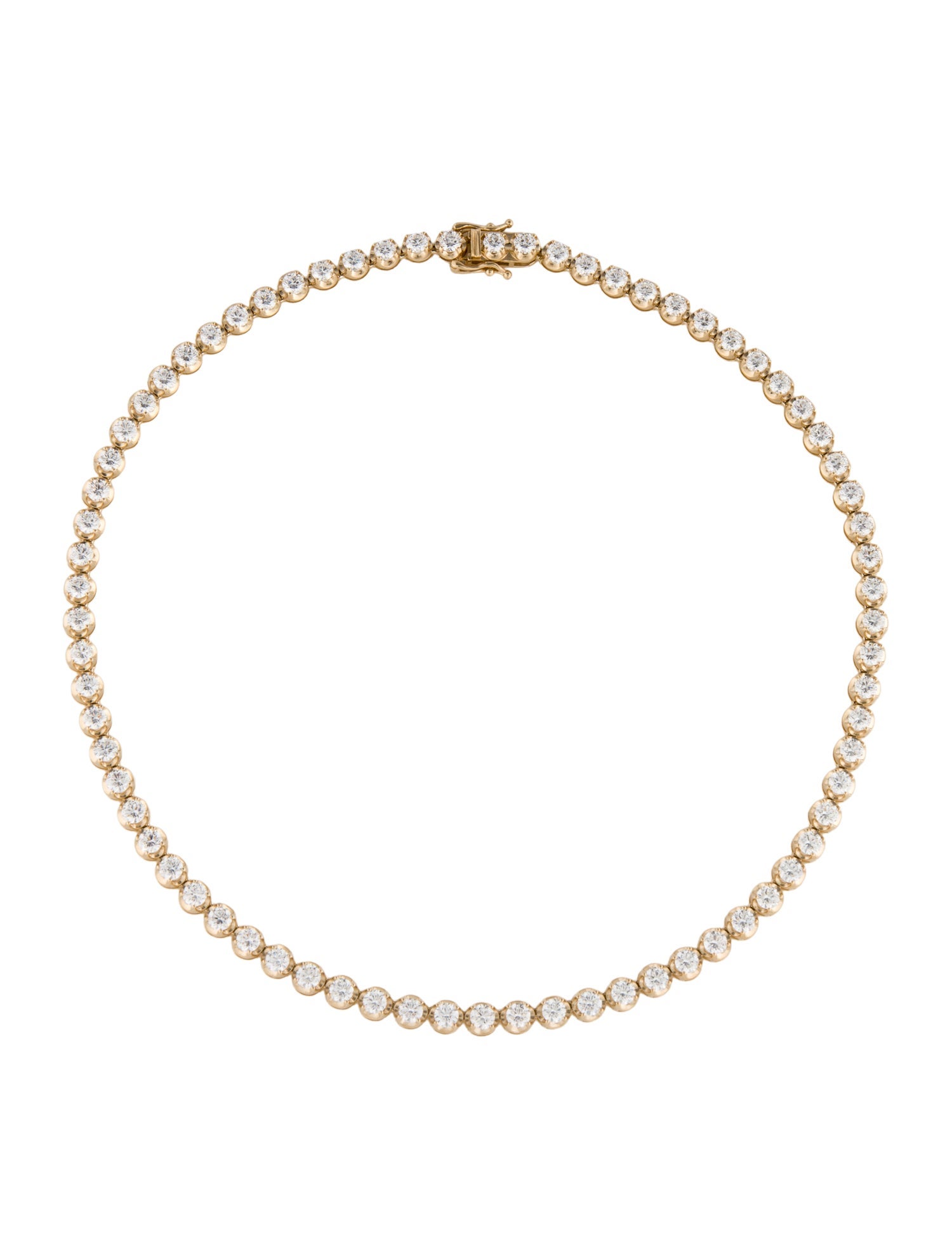 Necklace 14K 18.00ctw Lab-Grown Diamond Tennis w/ Tags