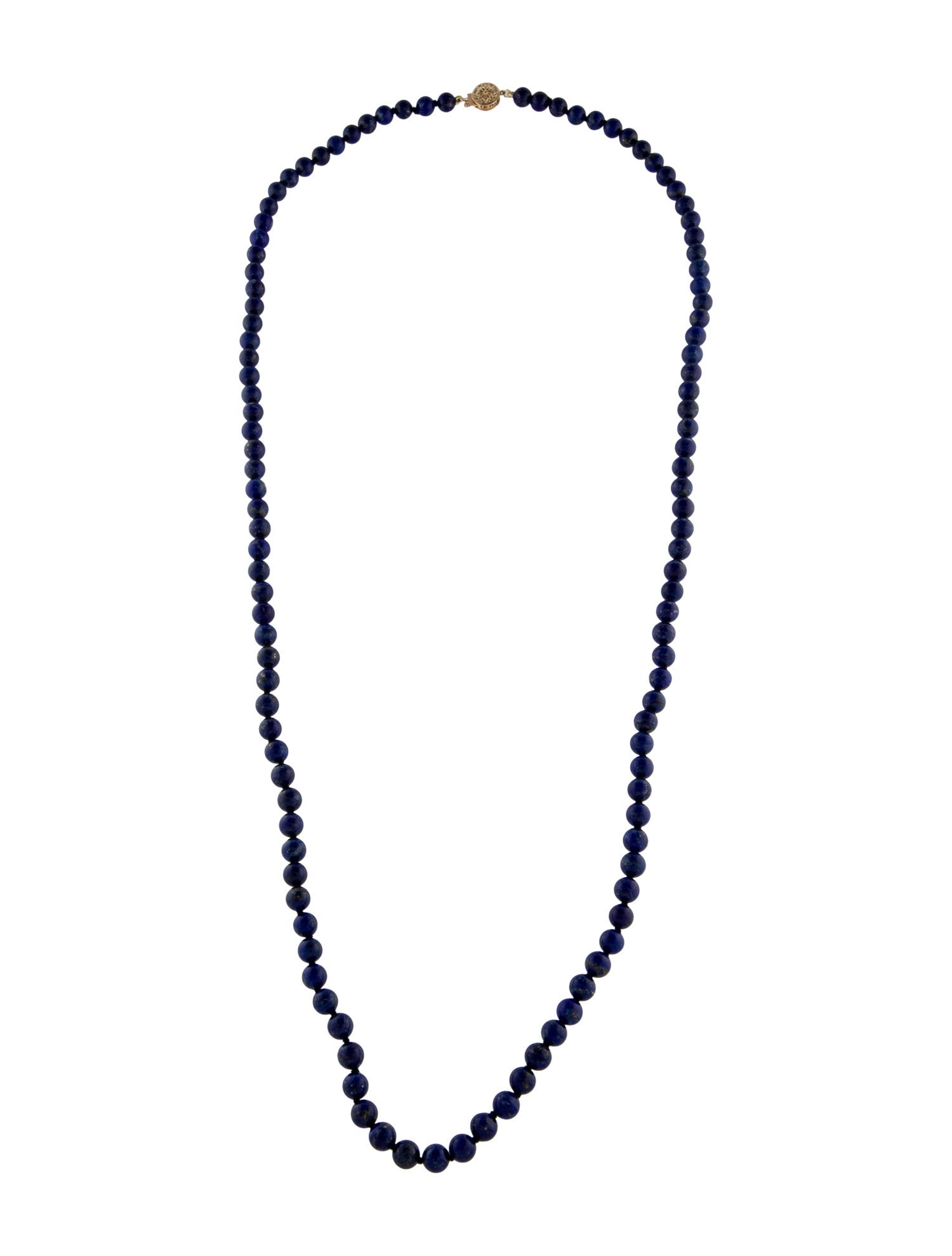 Necklace 14K Lapis Lazuli Bead Strand