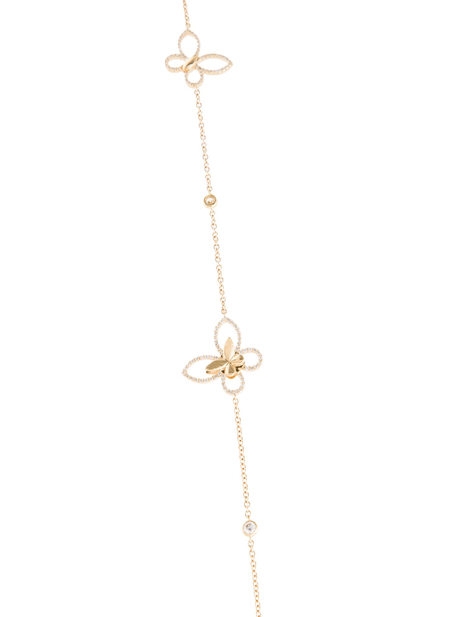 Necklace 18K 2.47ctw Diamond Butterfly Station