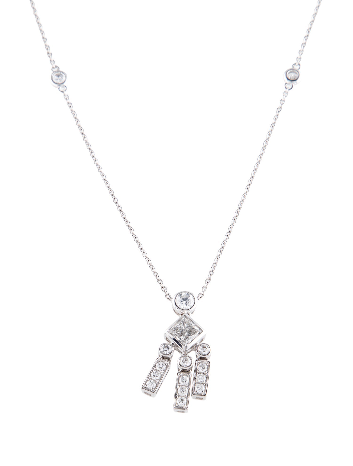 Necklace 18K 1.69ctw Diamond Pendant