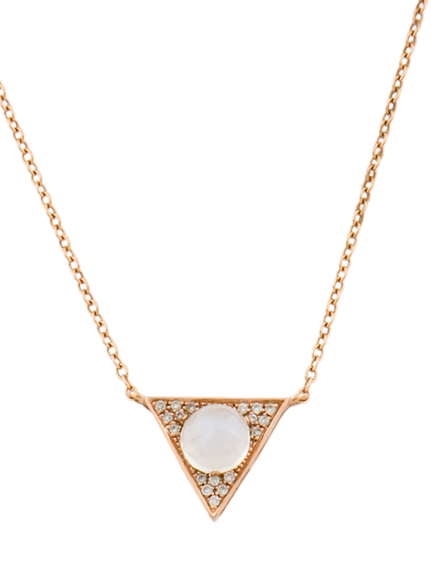 Necklace 14K Moonstone Labradorite Pendant