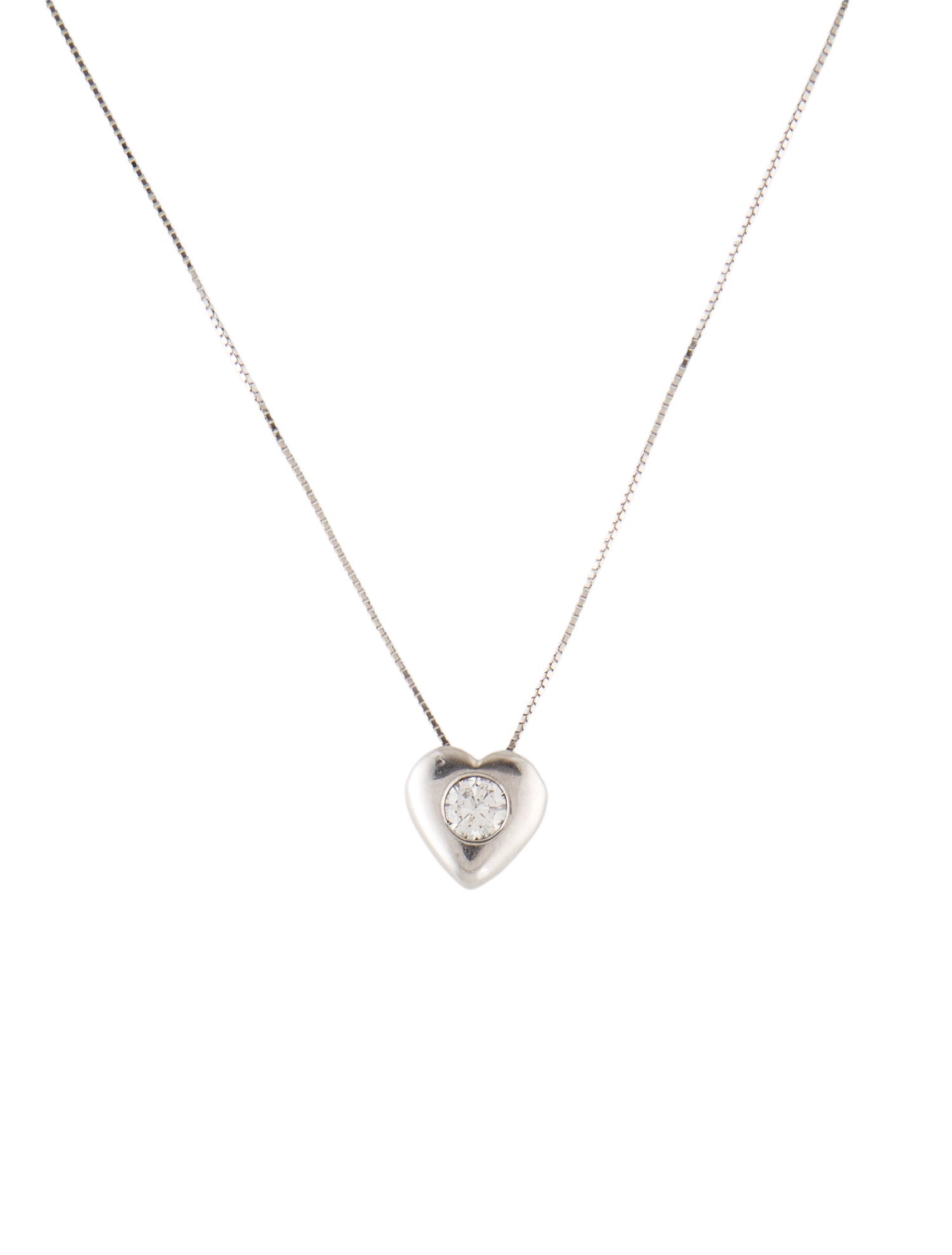 Necklace 14K Diamond Heart Pendant Necklace