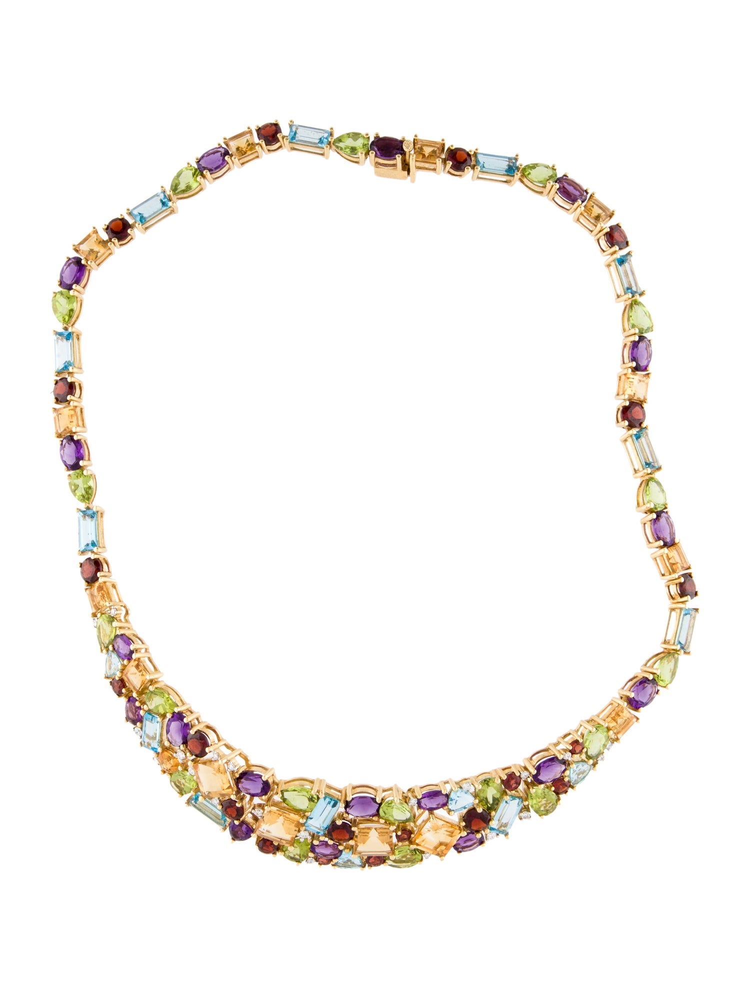 Necklace 18K Multistone Collar Necklace