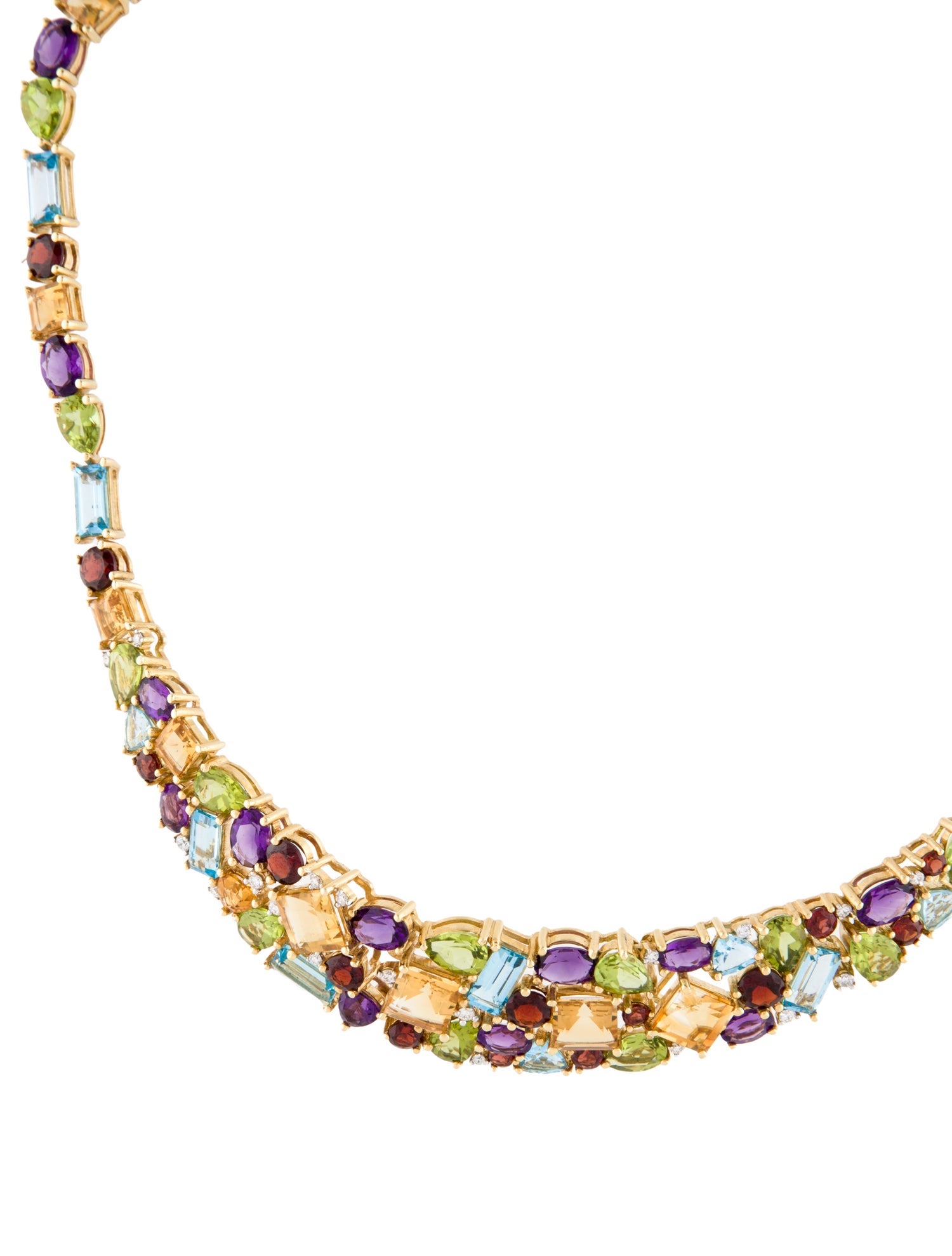 Necklace 18K Multistone Collar Necklace