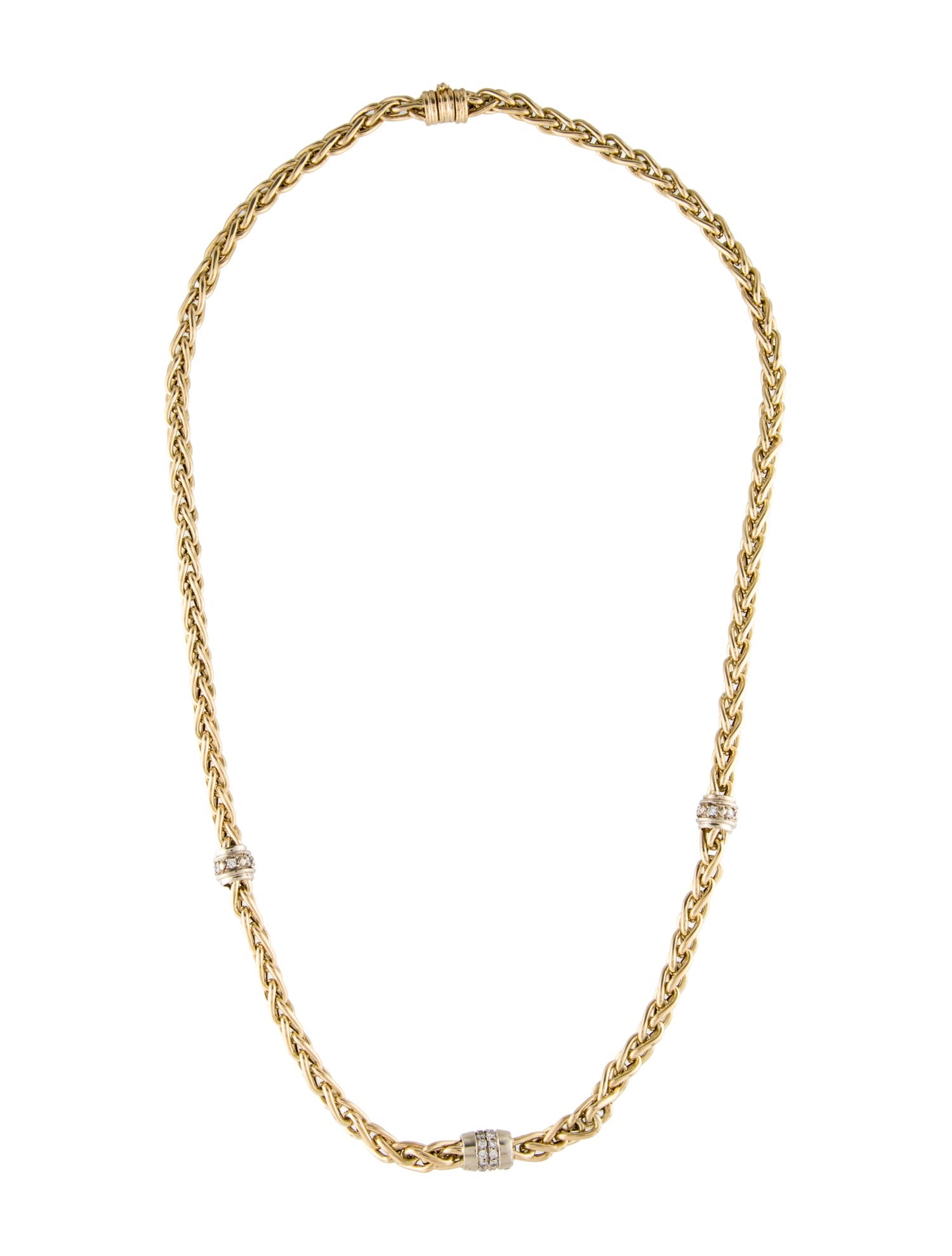 Necklace 14K 1.09ctw Diamond Station