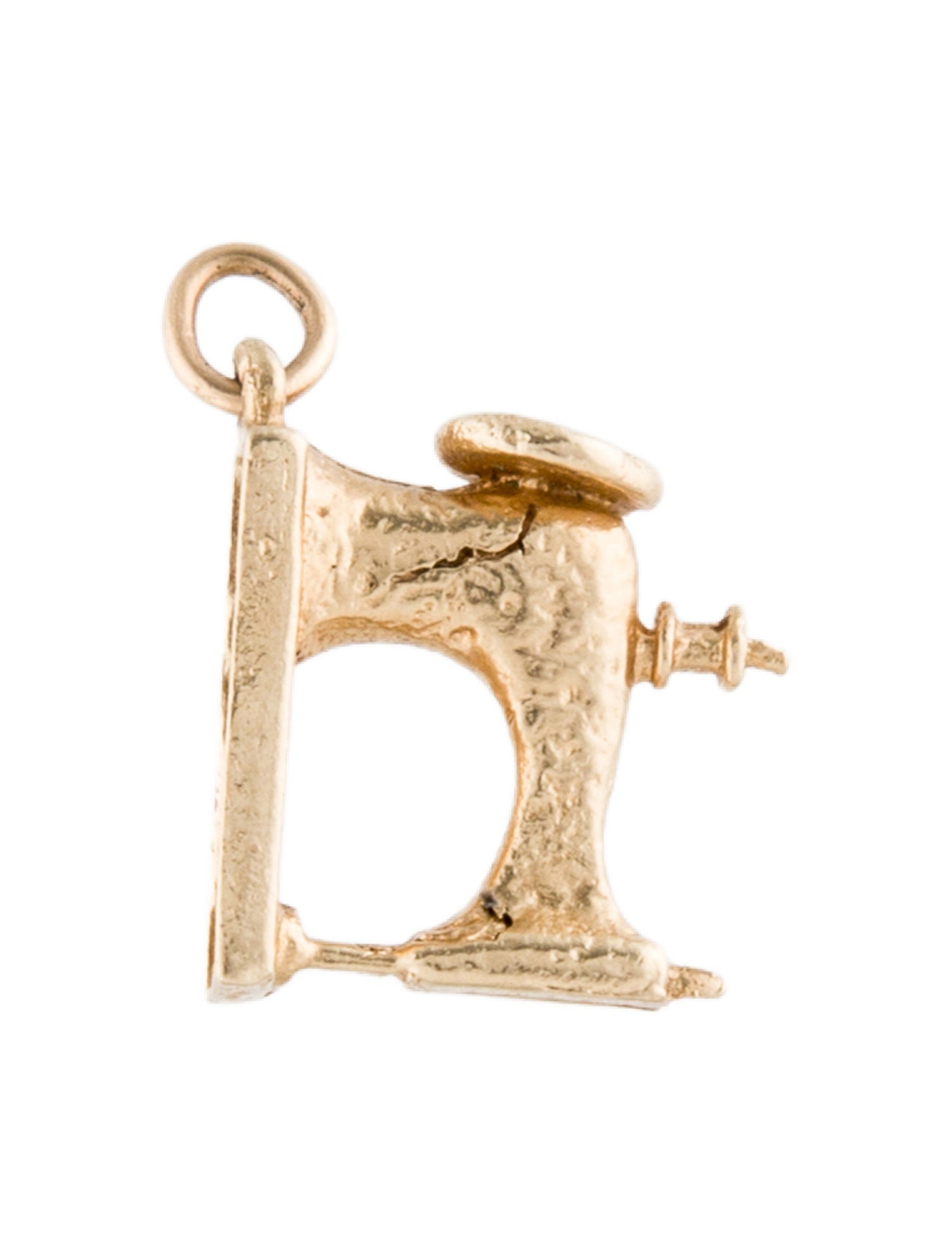 Necklace Vintage 14K Sewing Machine Pendant
