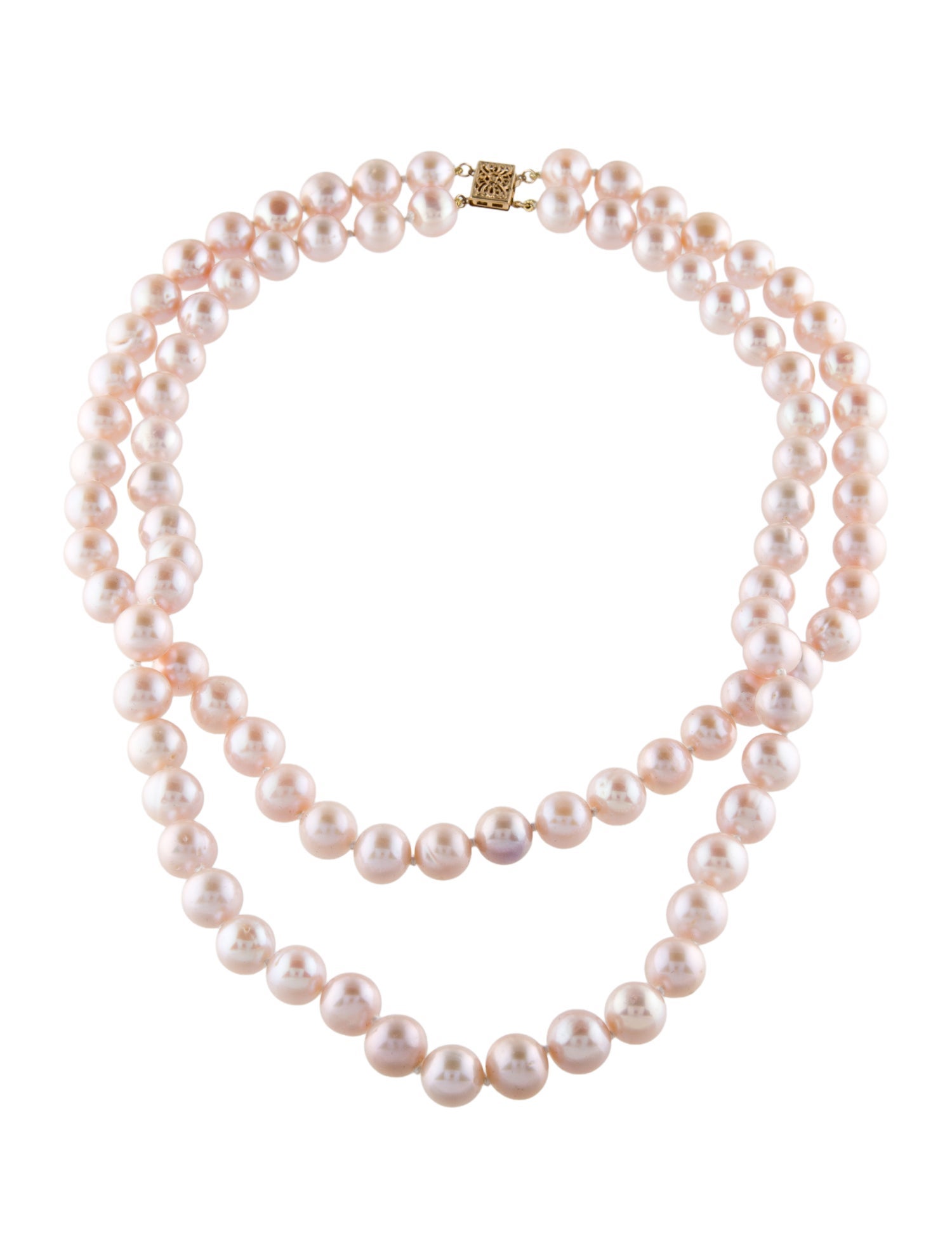 Necklace 14K Pearl Double Strand Necklace