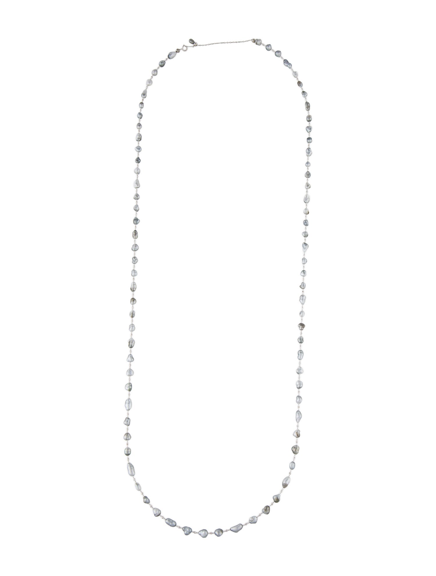 Necklace 18K Pearl Station necklace