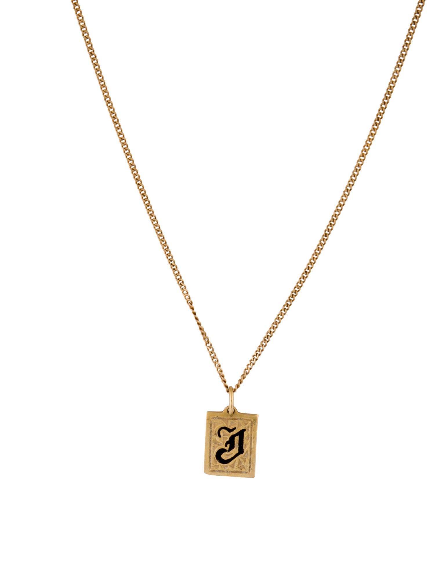Necklace "J" Initial Pendant