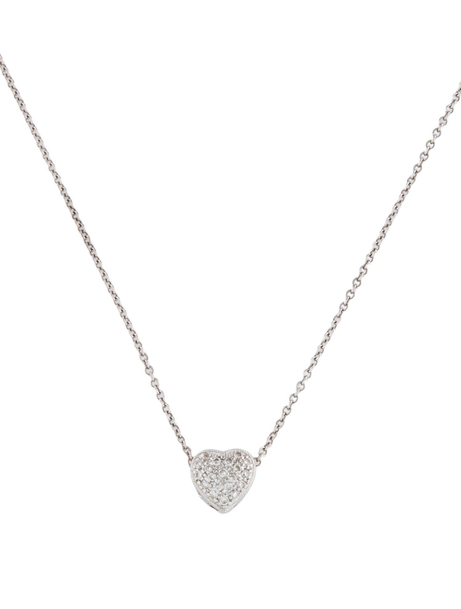 Necklace 18K Diamond Pavé Heart Pendant