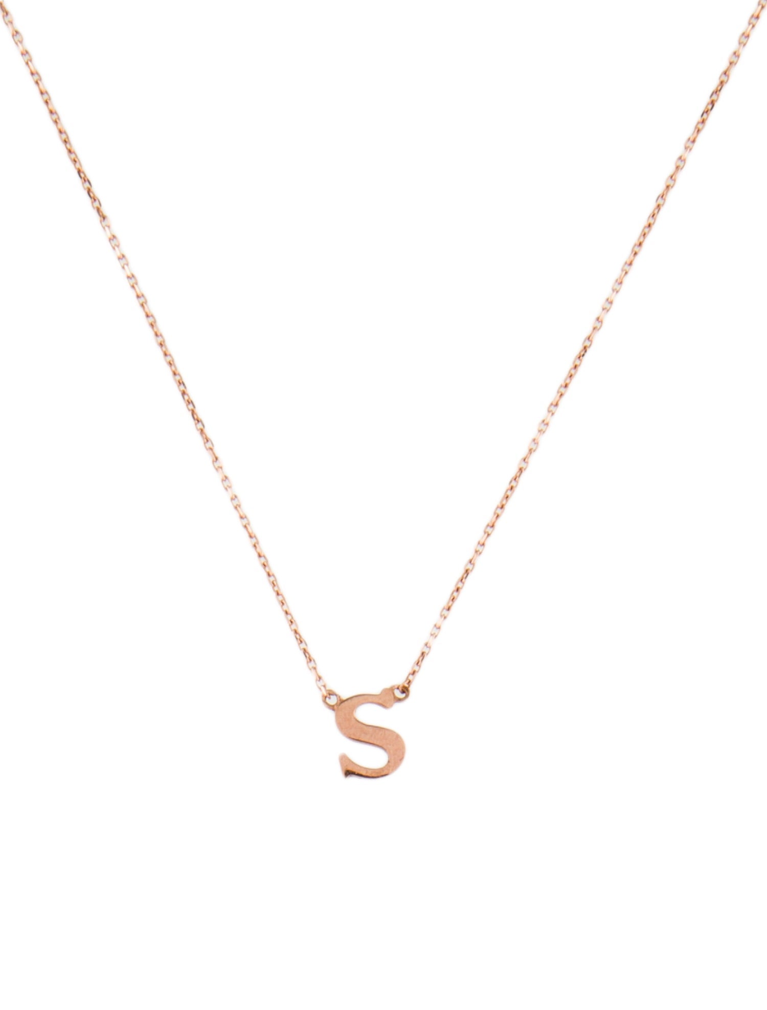 Necklace 14K Letter 'S' Chain