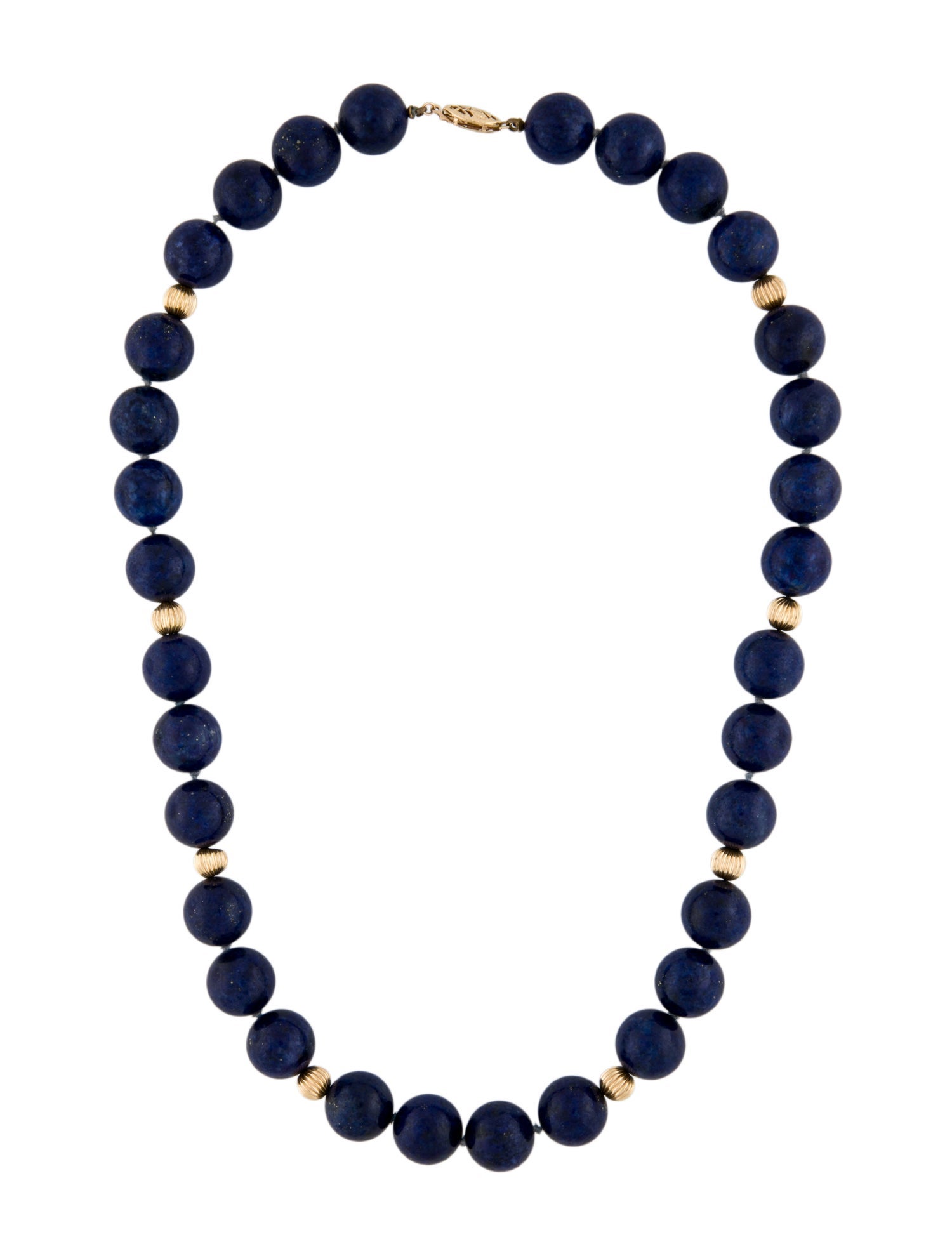 Necklace 14K Lapis Lazuli Bead Stand